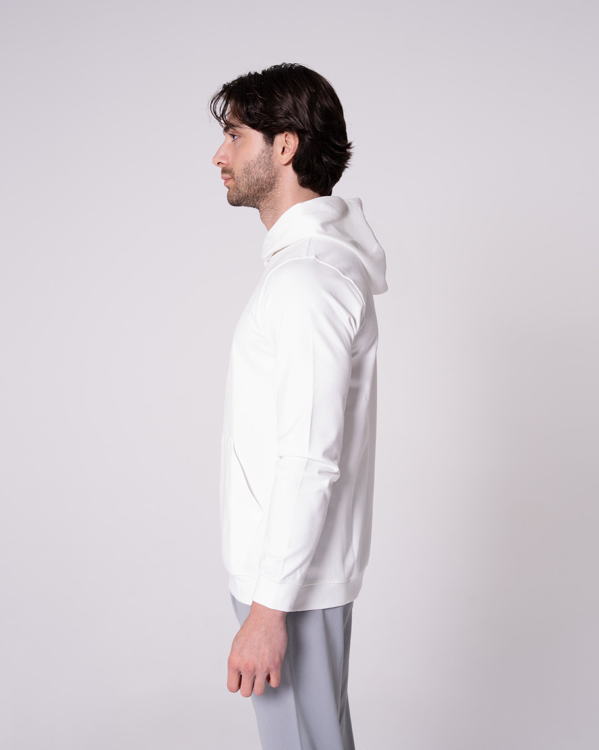 Ekru Kapüşonlu Sweatshirt