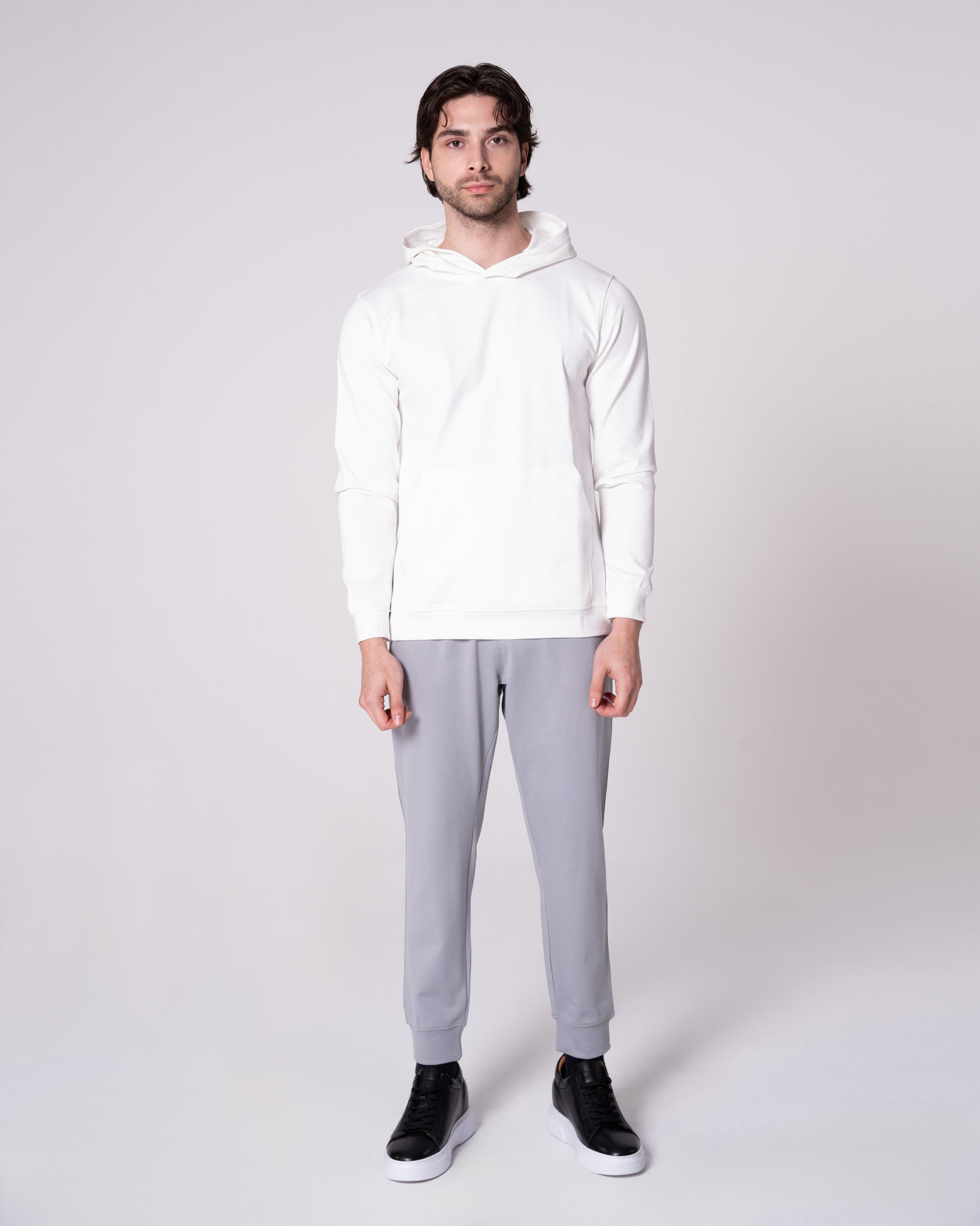 Ekru Kapüşonlu Sweatshirt