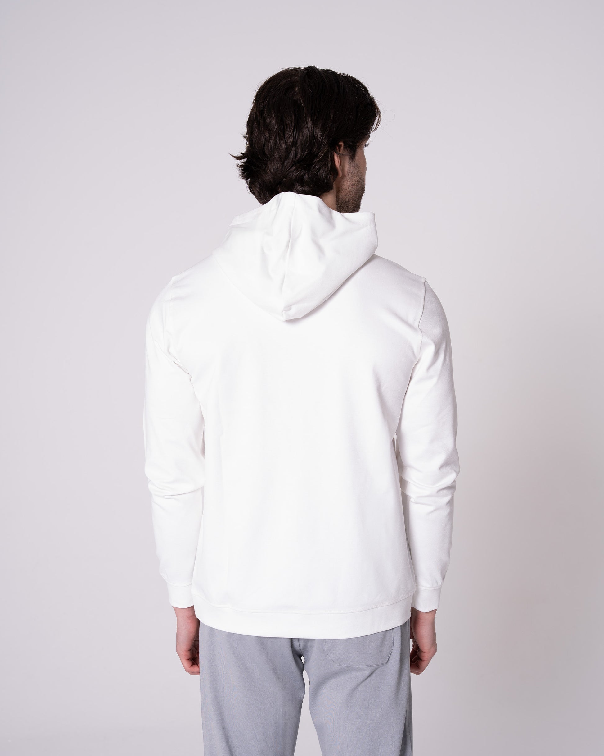 Ekru Kapüşonlu Sweatshirt