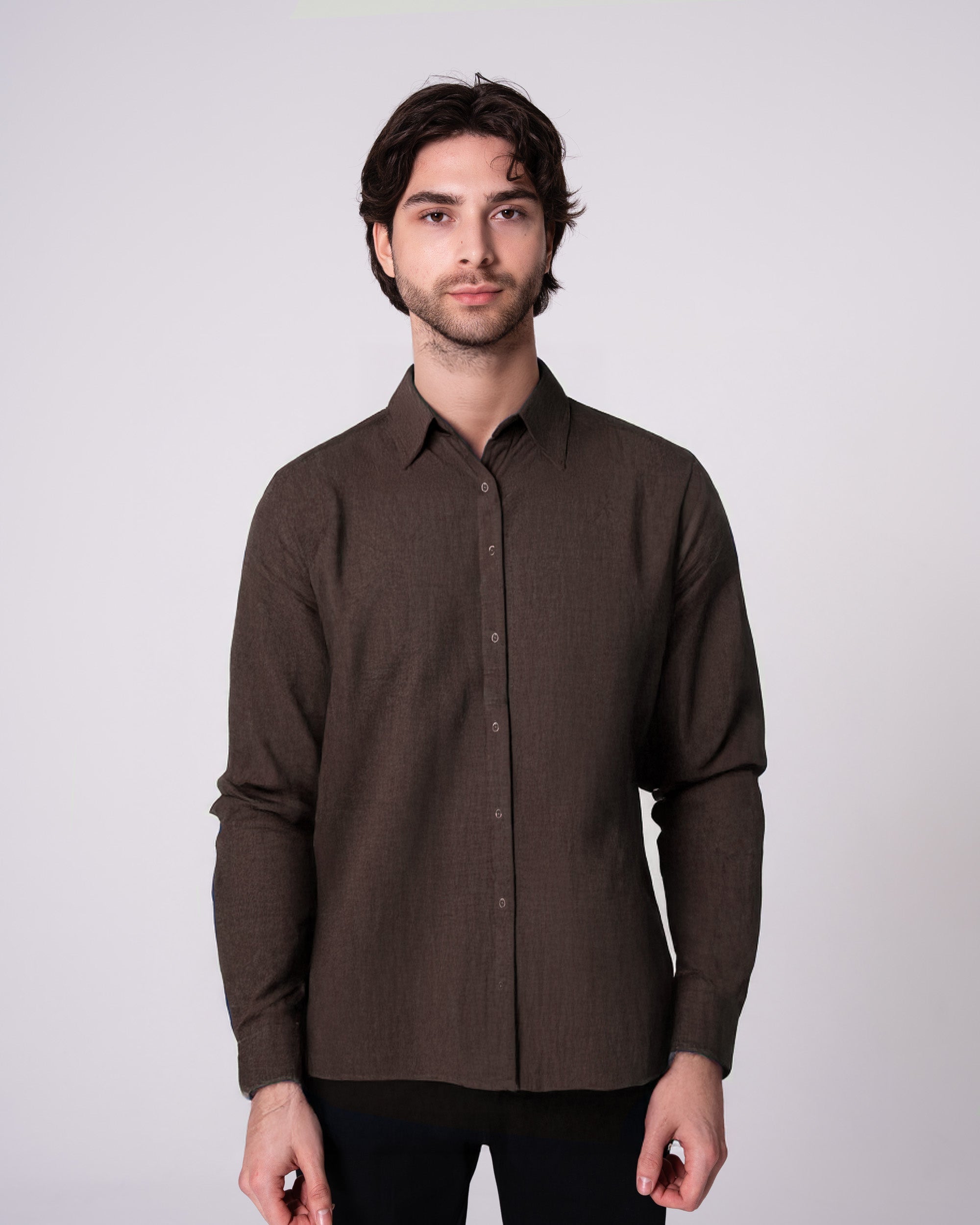 Kahverengi Keten Gömlek (Sınırlı Sayıda) Craftlabel