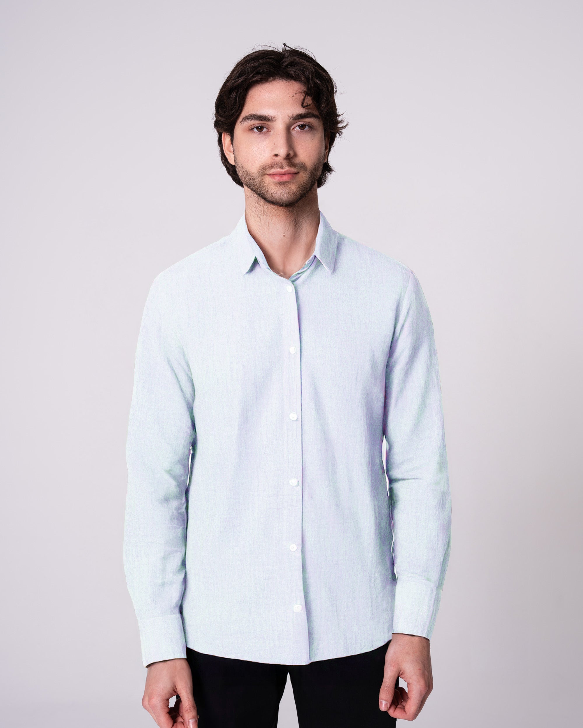 Açık Mavi Keten Gömlek (Sınırlı Sayıda) Craftlabel