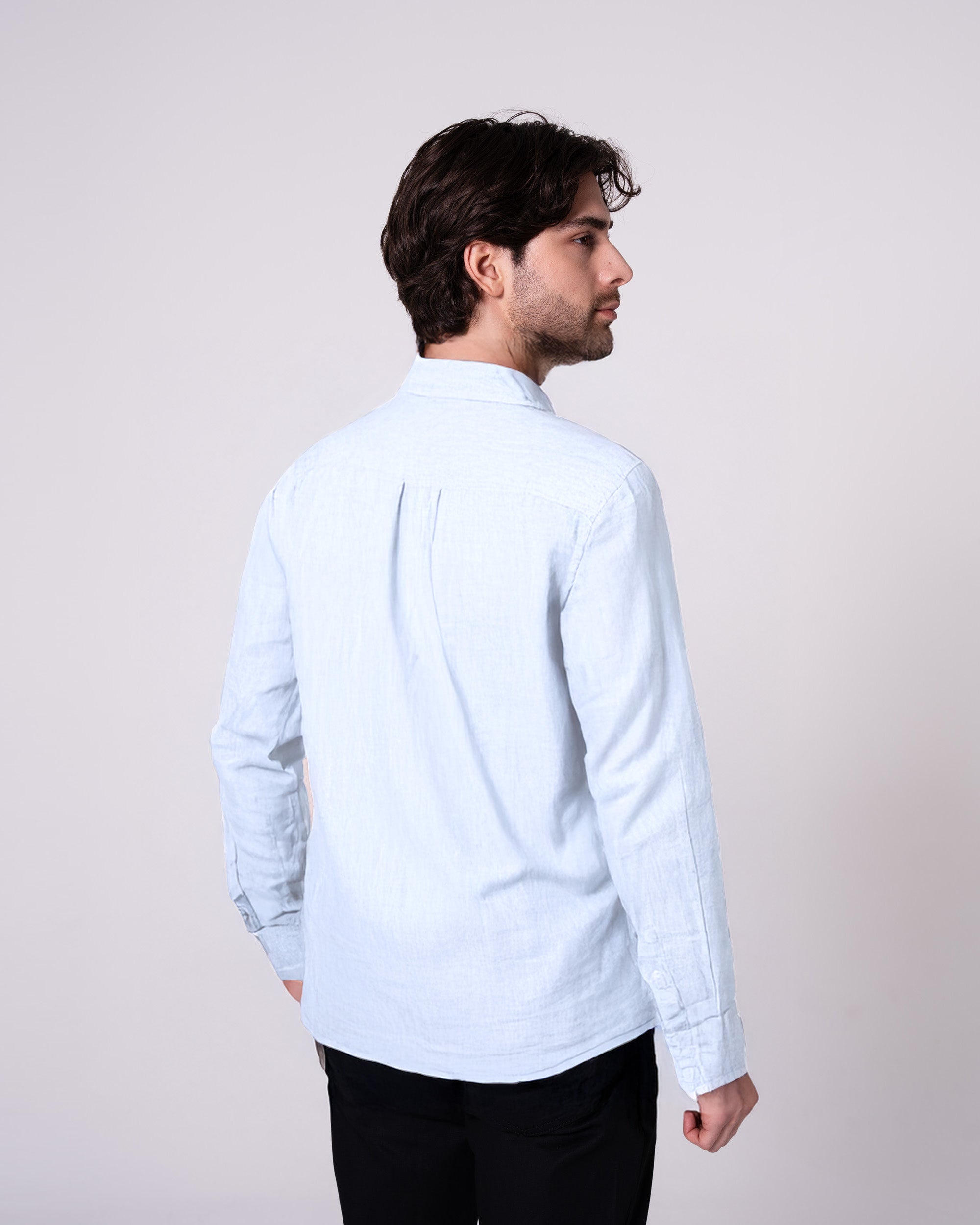 Açık Mavi Keten Gömlek (Sınırlı Sayıda) Craftlabel