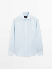 Açık Mavi Keten Gömlek (Sınırlı Sayıda) Craftlabel