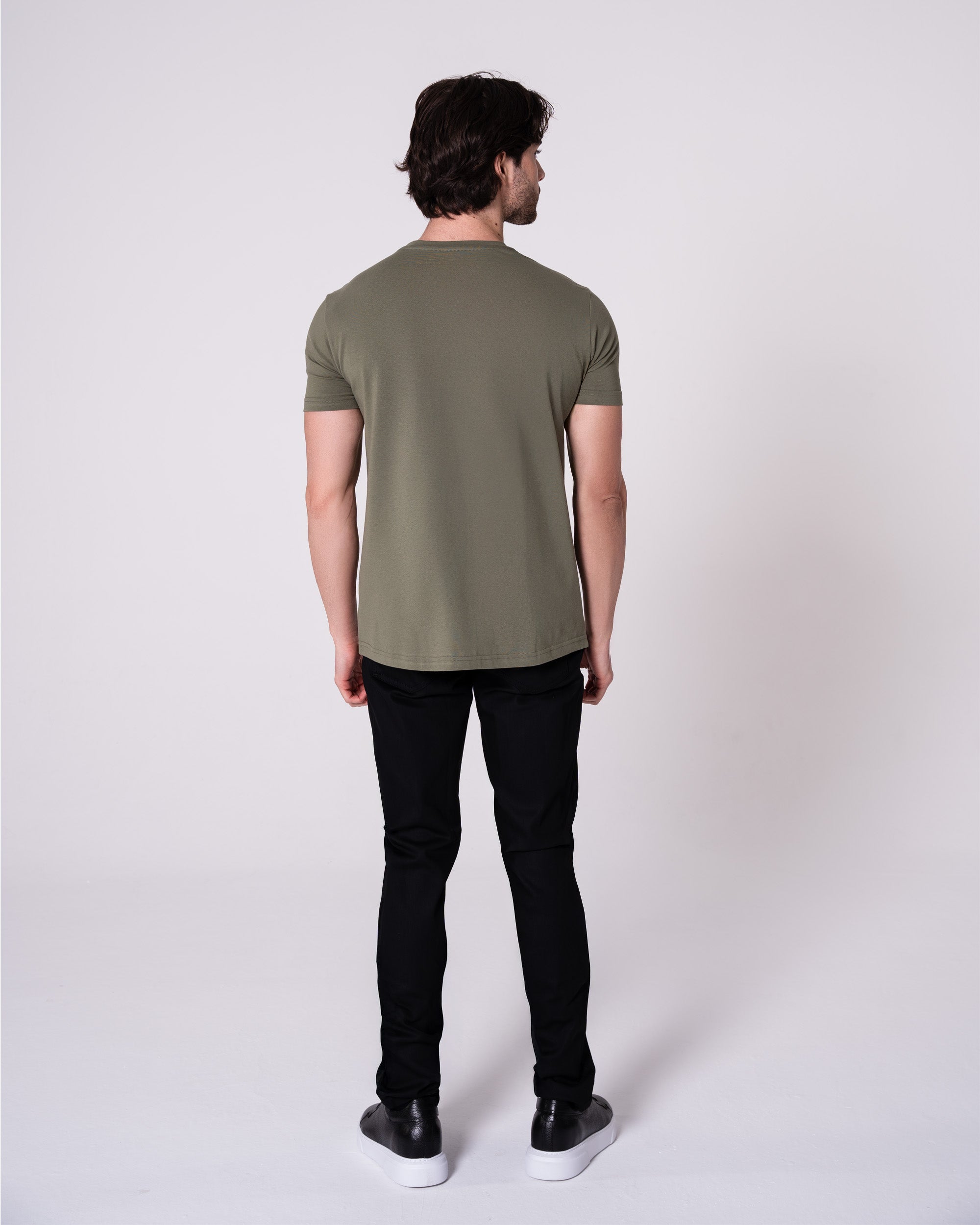 Haki Bisiklet Yaka Tişört Craftlabel