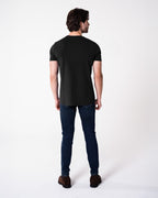 Siyah Bisiklet Yaka Tişört Craftlabel