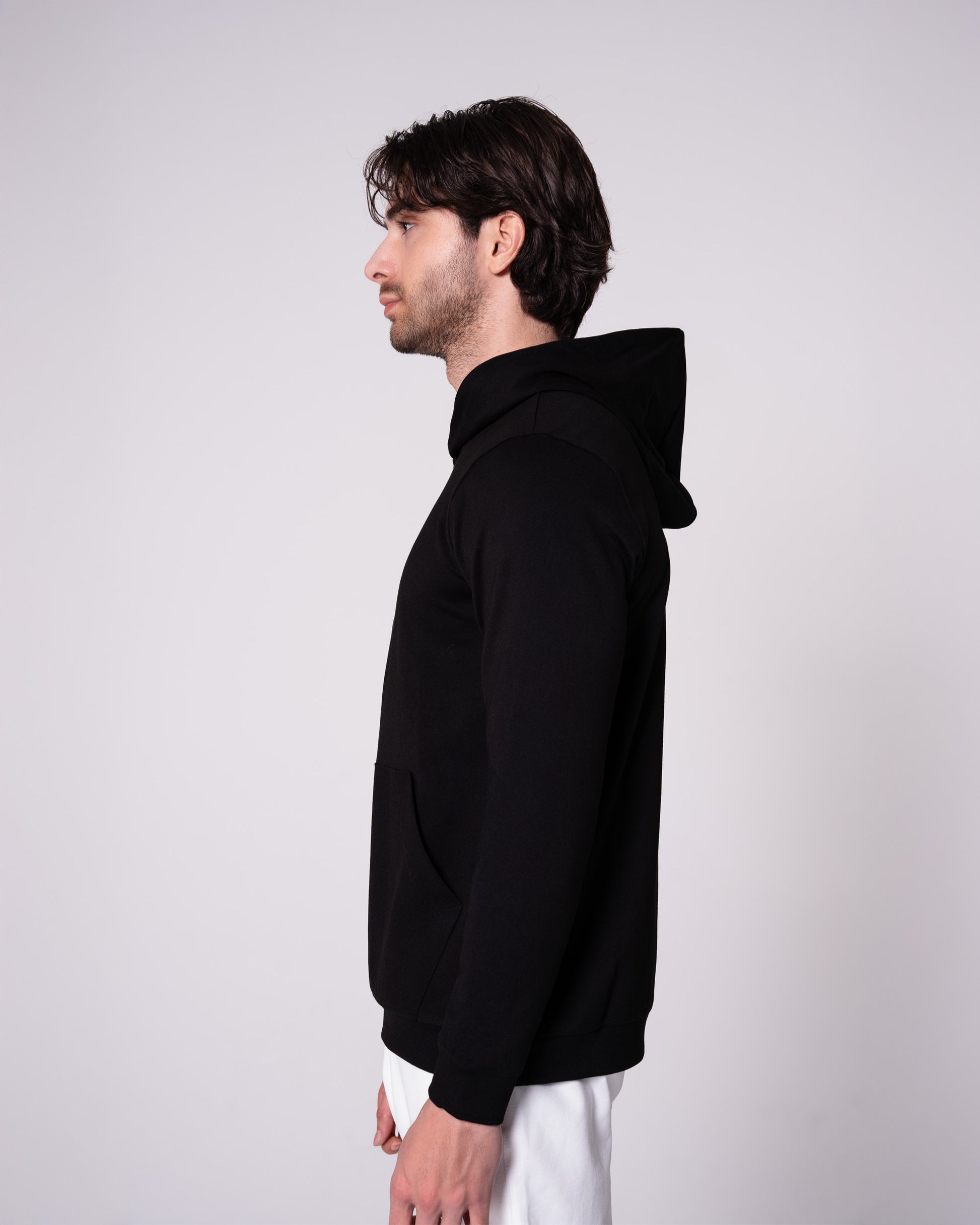 Siyah Kapüşonlu Sweatshirt