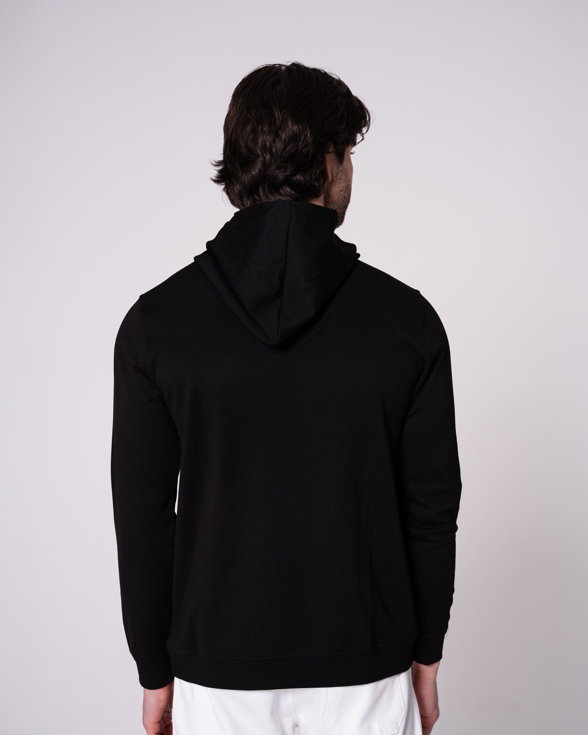 Siyah Kapüşonlu Sweatshirt