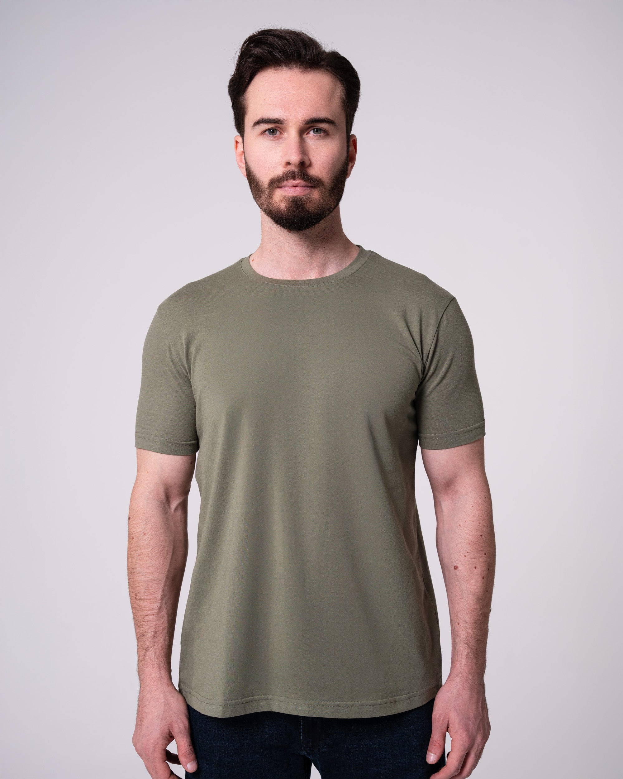 Haki Bisiklet Yaka Tişört Craftlabel
