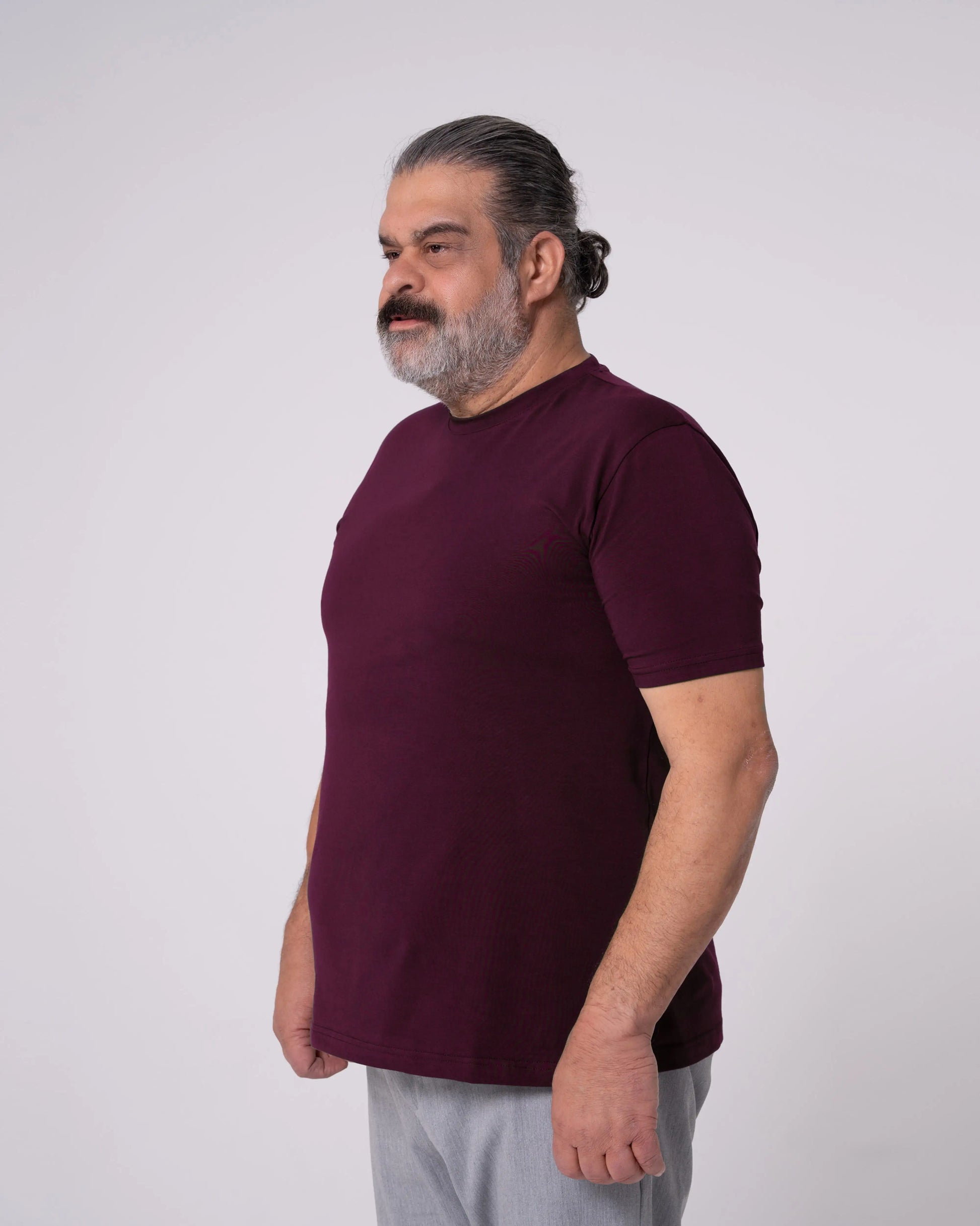 Bordo Bisiklet Yaka Tişört Craftlabel