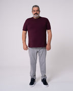 Bordo Bisiklet Yaka Tişört