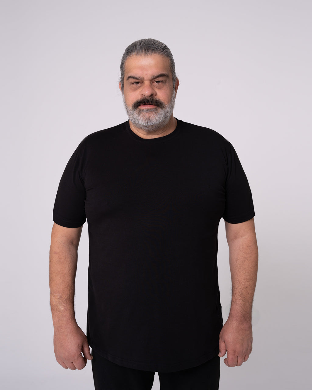 Siyah Bisiklet Yaka Tişört Craftlabel