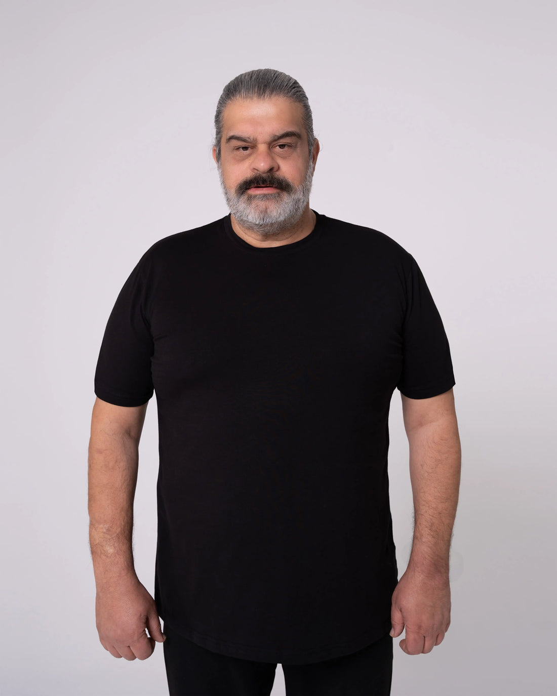 Siyah Bisiklet Yaka Tişört Craftlabel