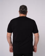 Siyah Bisiklet Yaka Tişört Craftlabel