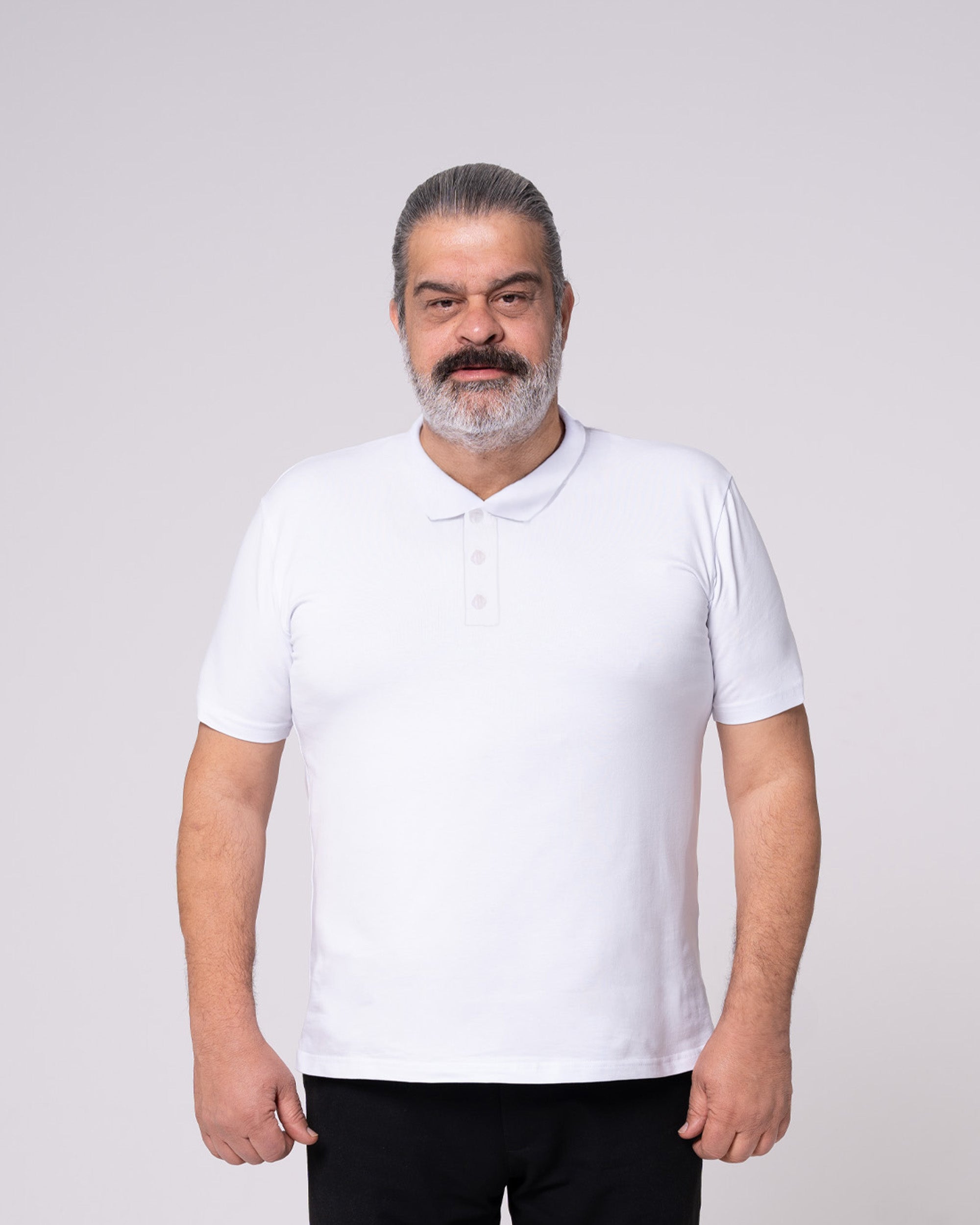 Beyaz Polo Yaka Tişört