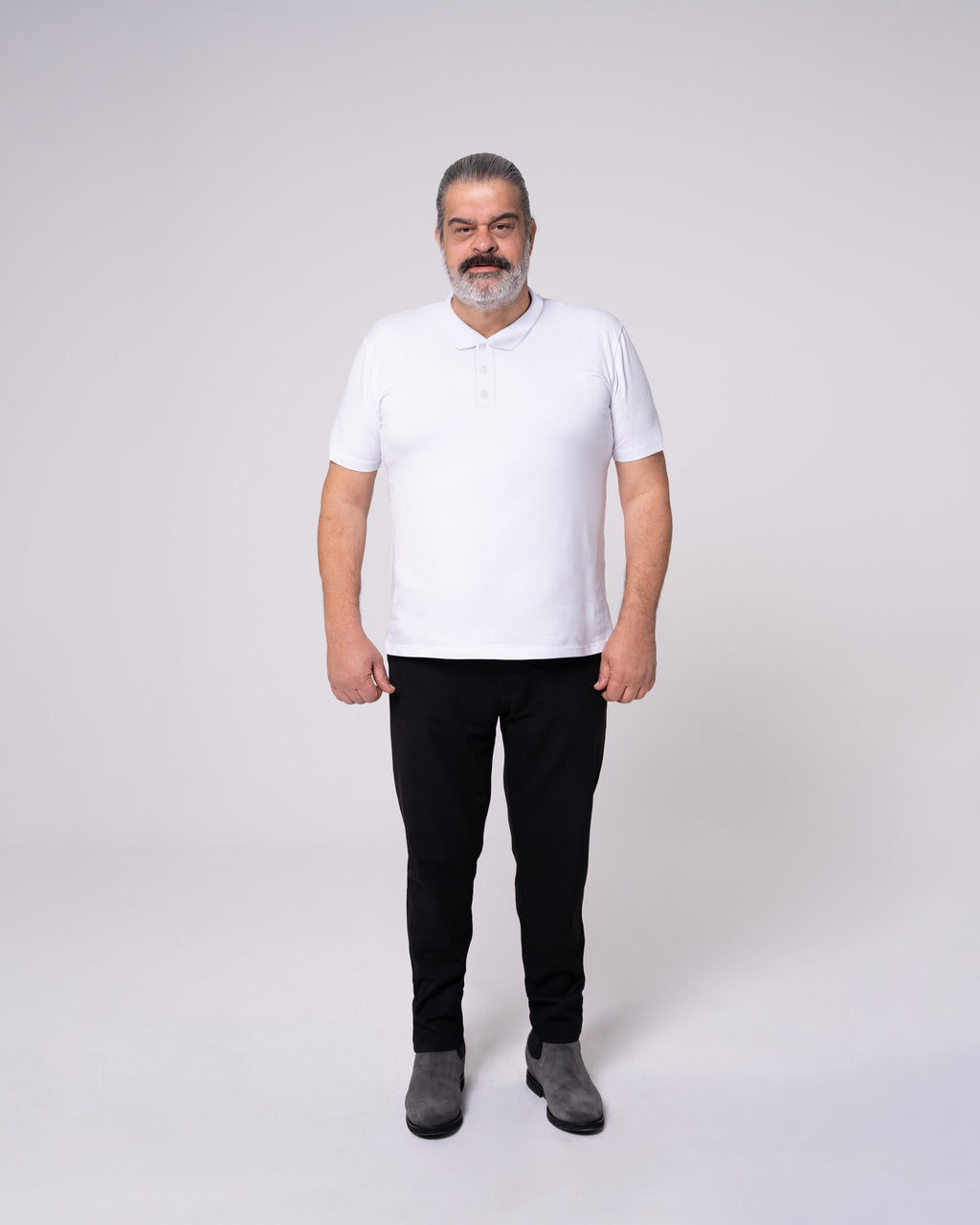 Beyaz Polo Yaka Tişört