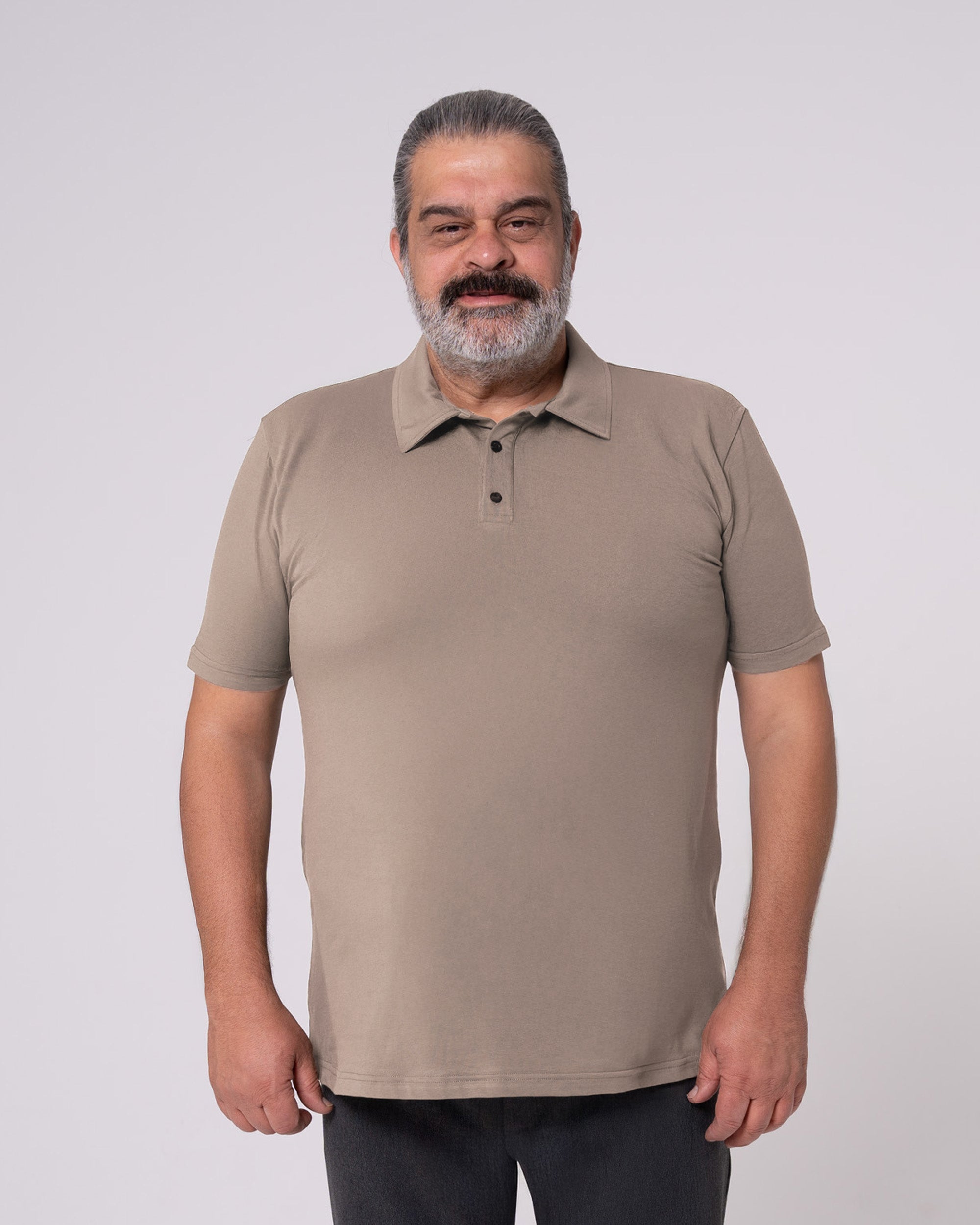 Taş Rengi Polo Yaka Tişört