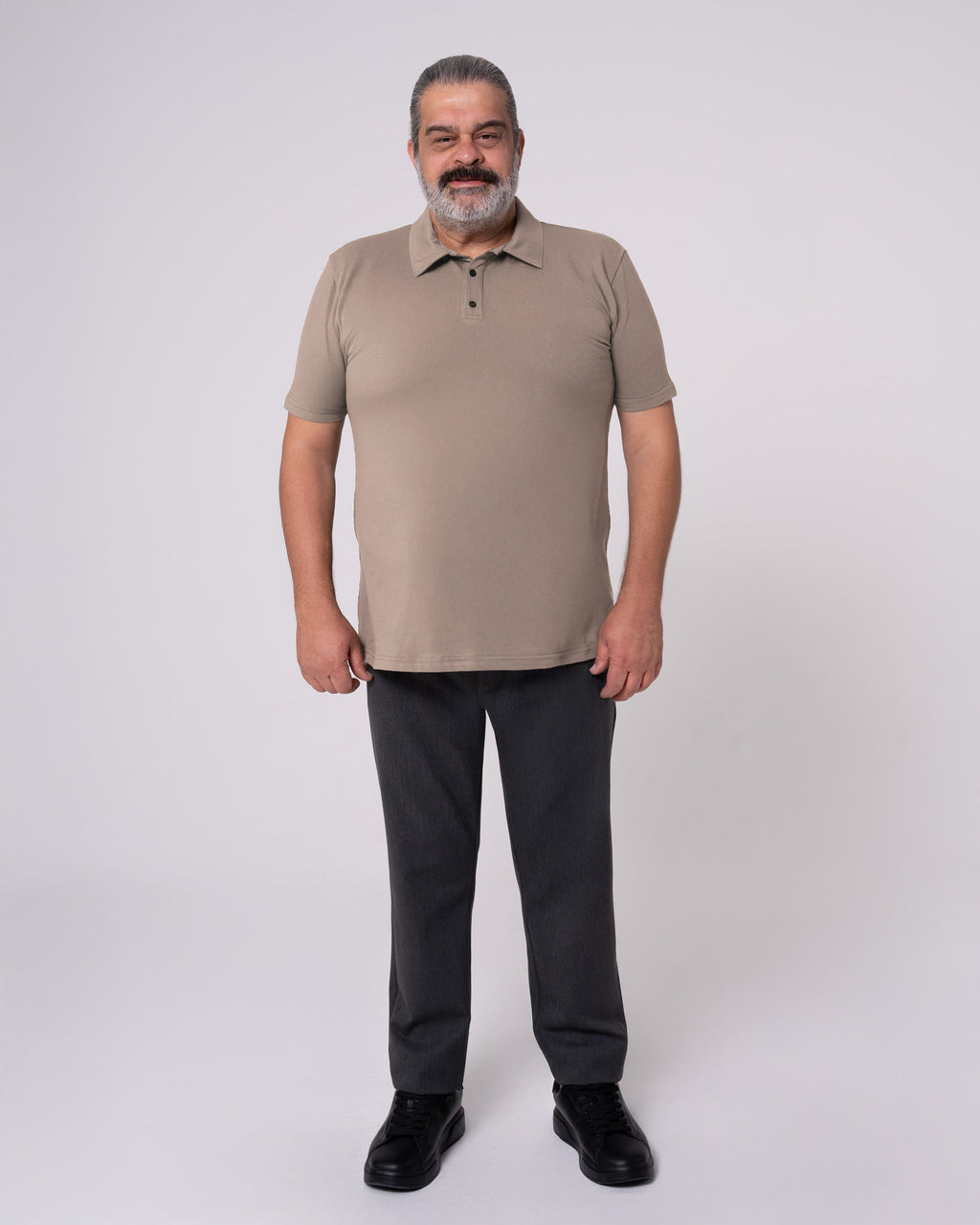 Taş Rengi Polo Yaka Tişört