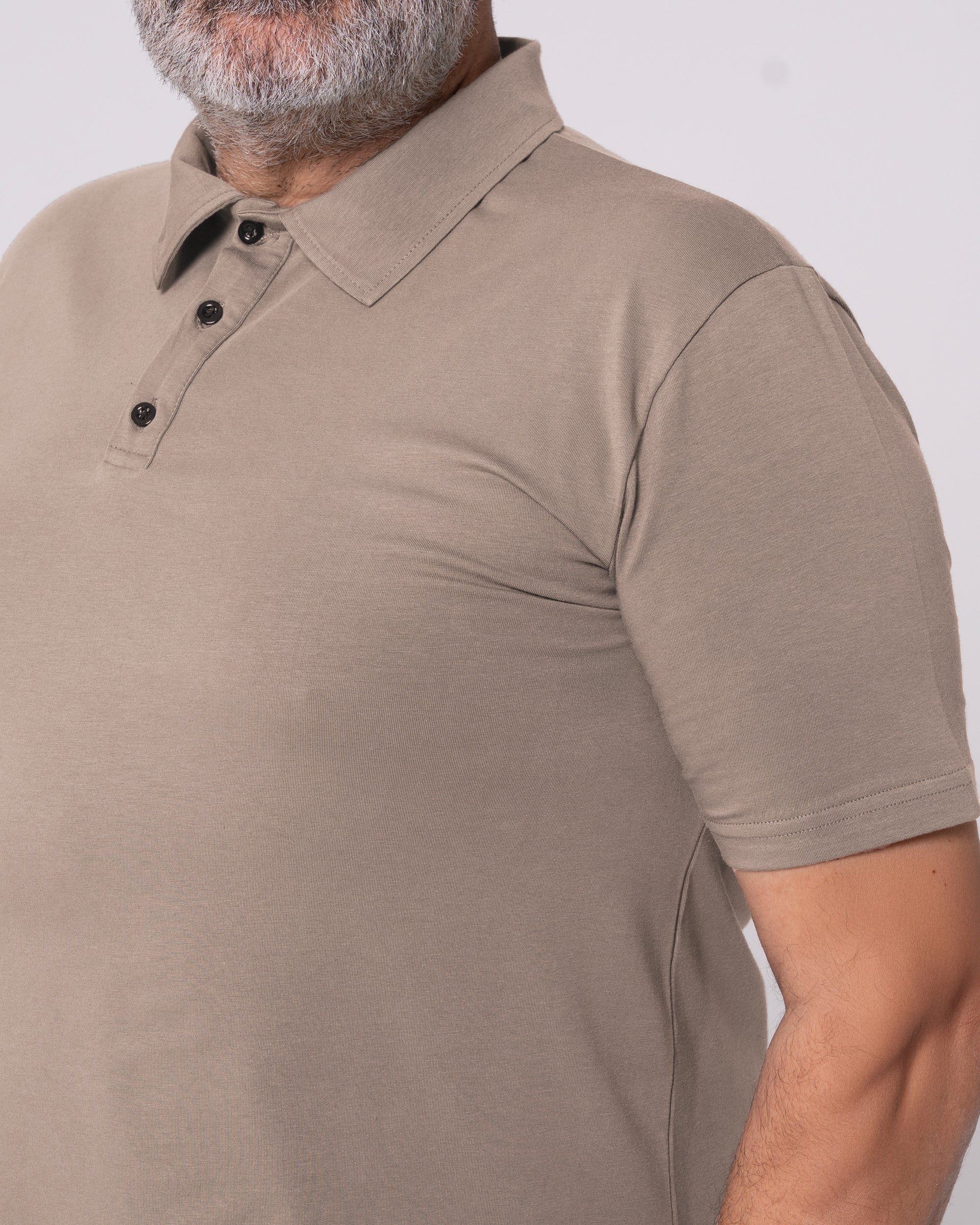 Taş Rengi Polo Yaka Tişört