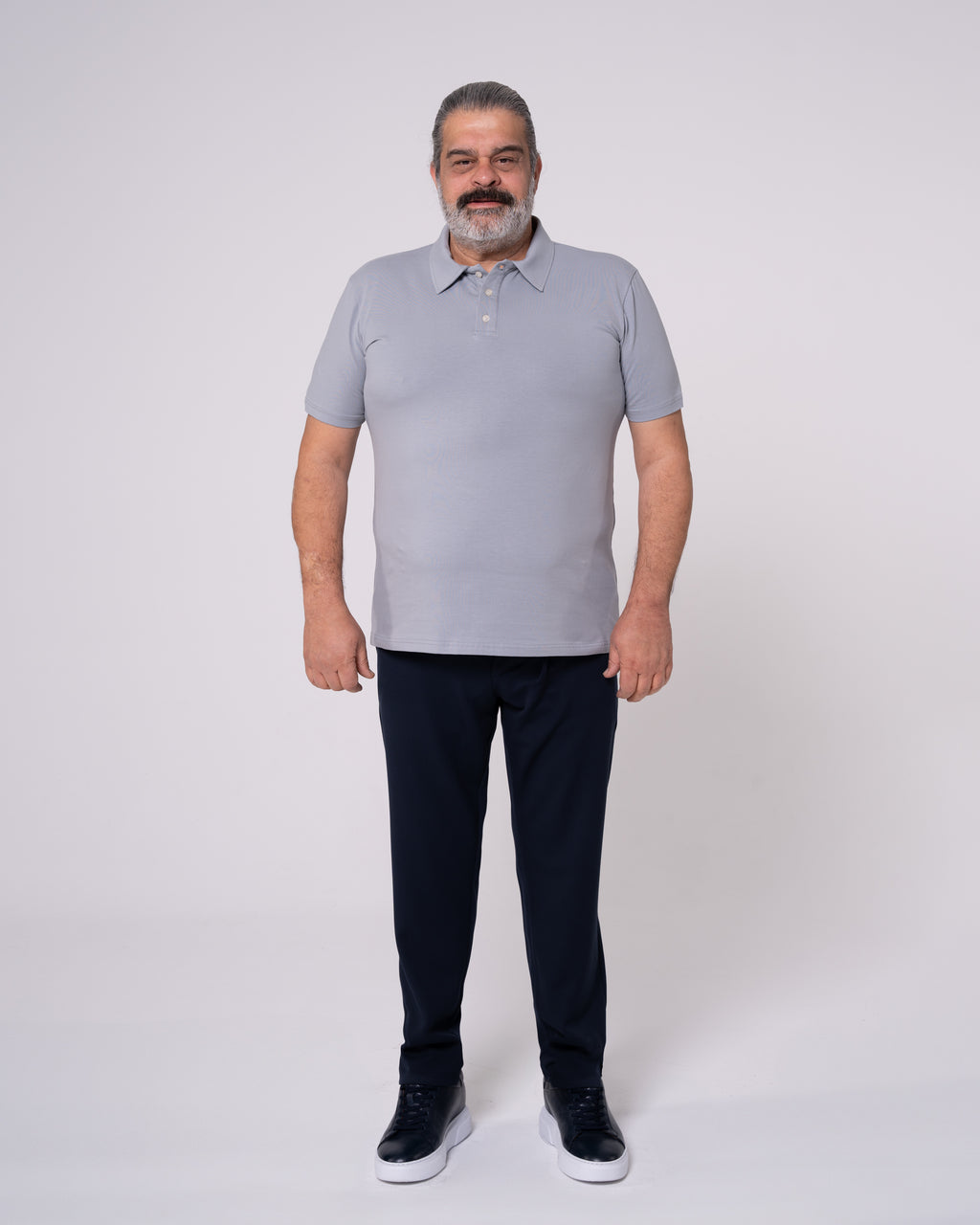 Gri Polo Yaka Tişört
