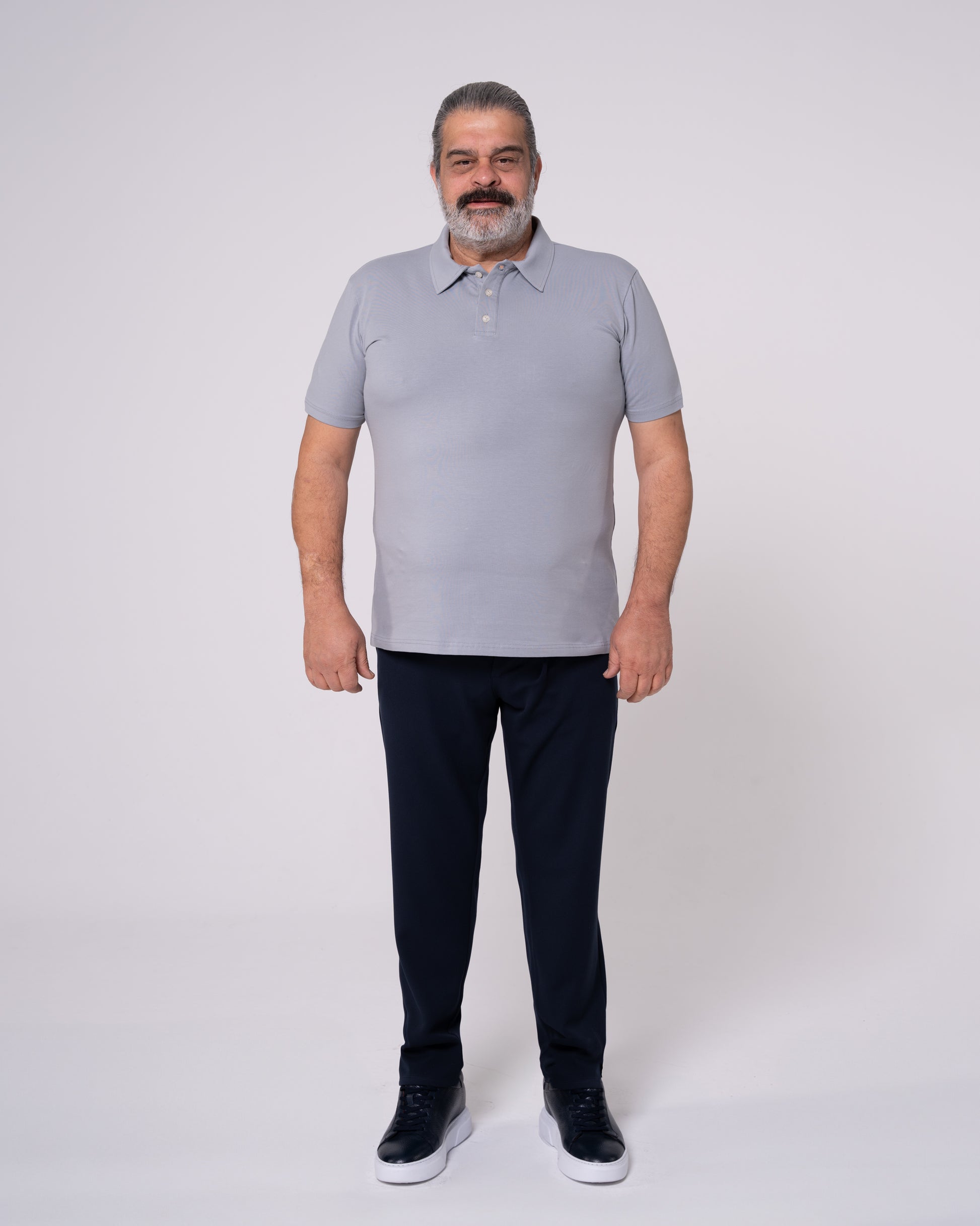 Gri Polo Yaka Tişört