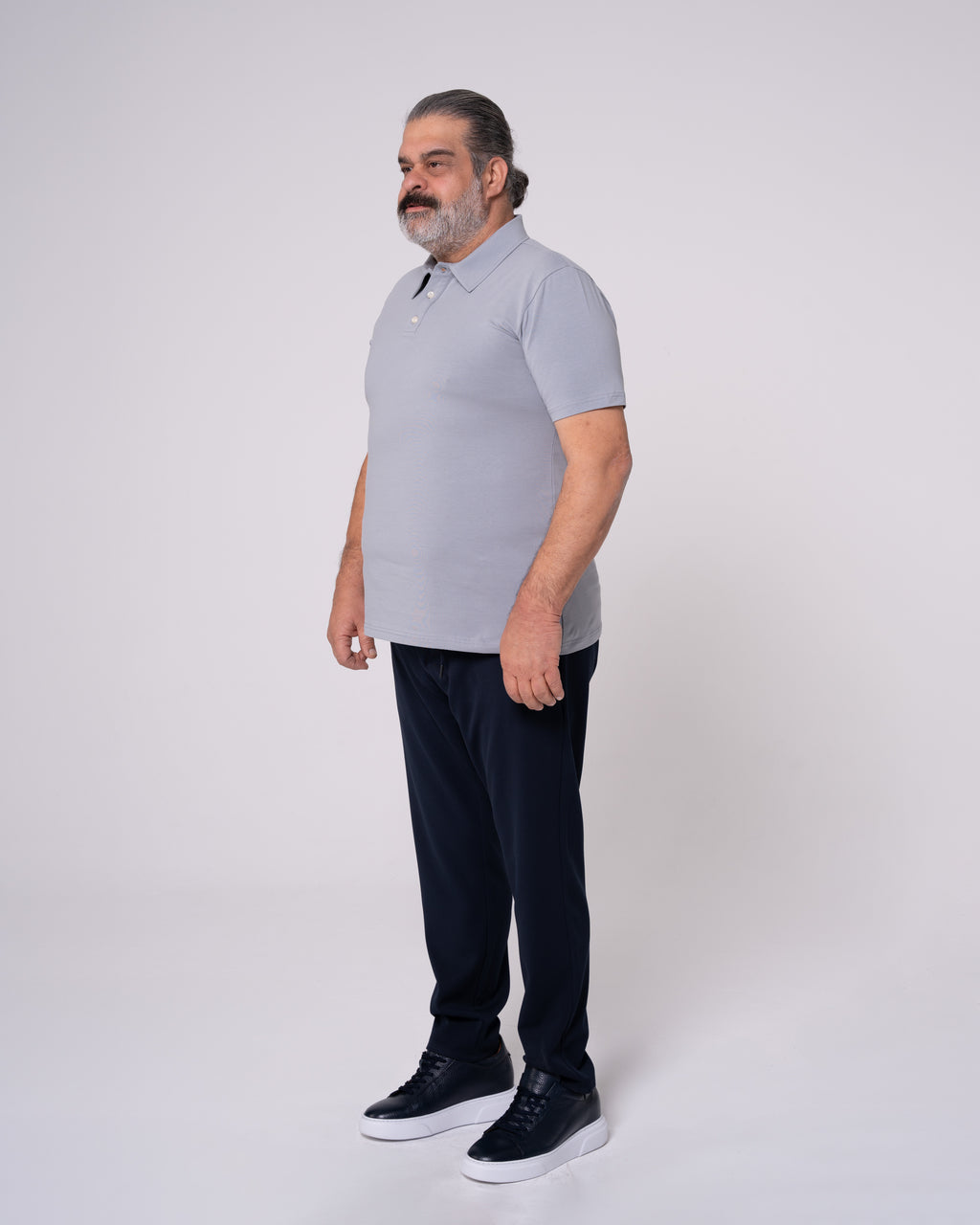 Gri Polo Yaka Tişört