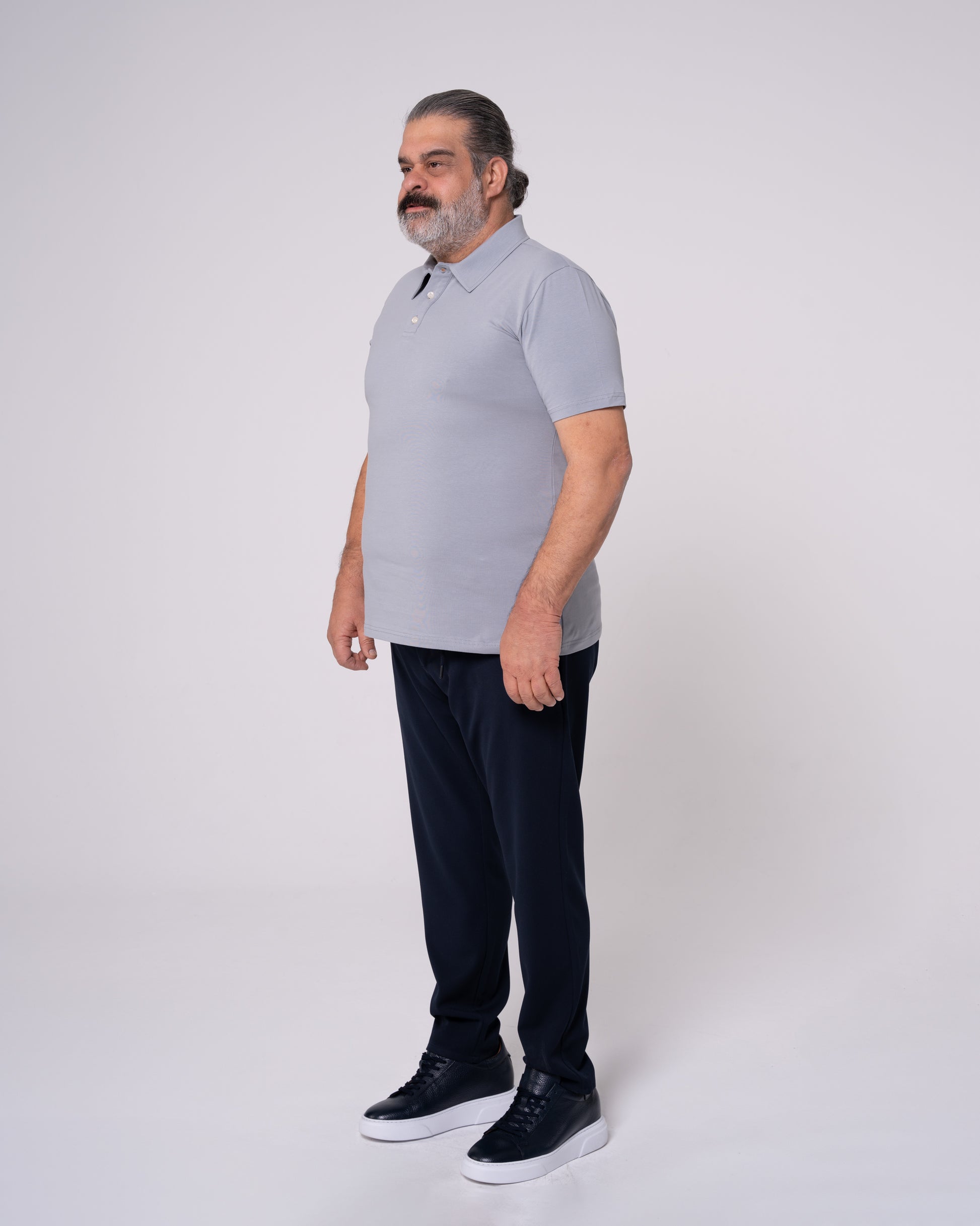 Gri Polo Yaka Tişört