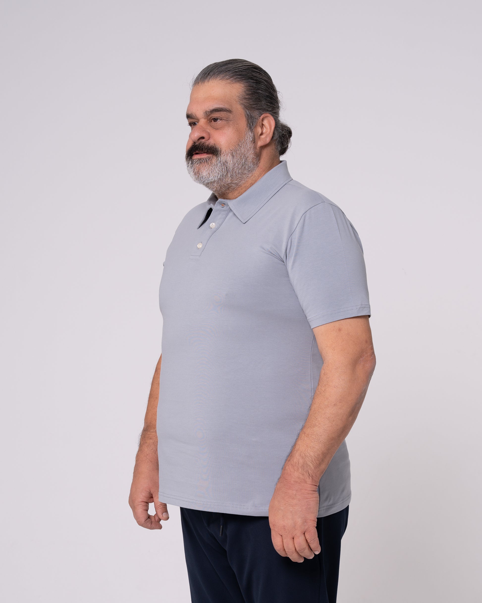 Gri Polo Yaka Tişört
