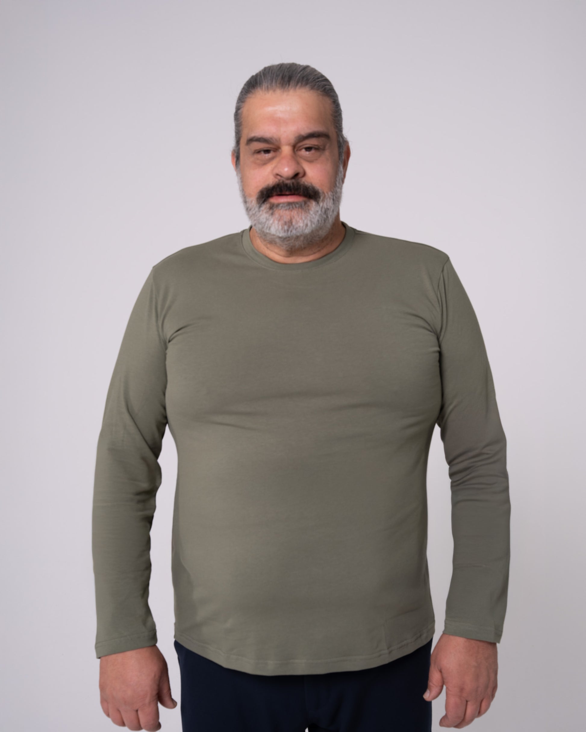 Haki Uzun Kollu Tişört