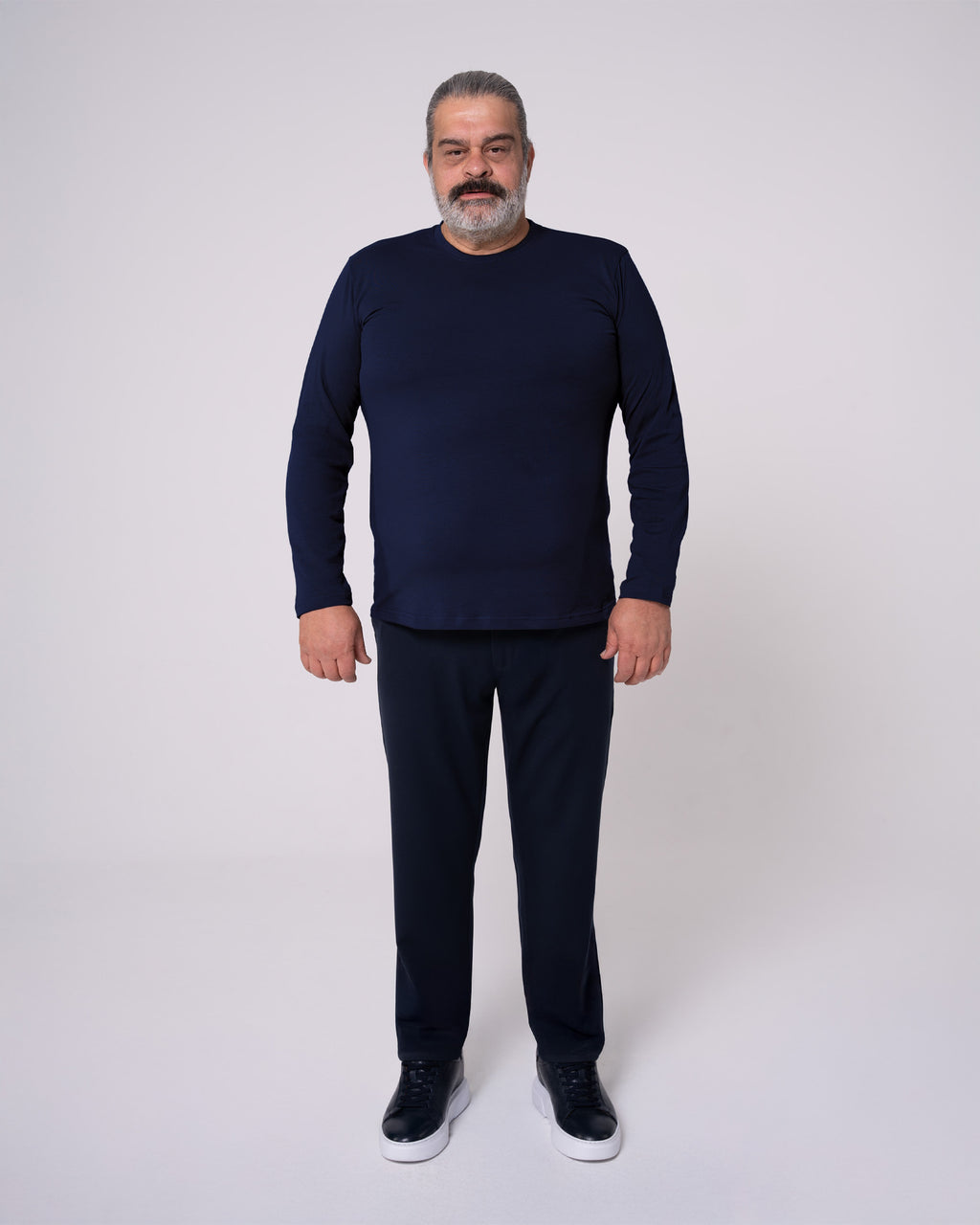 Lacivert Uzun Kollu Tişört