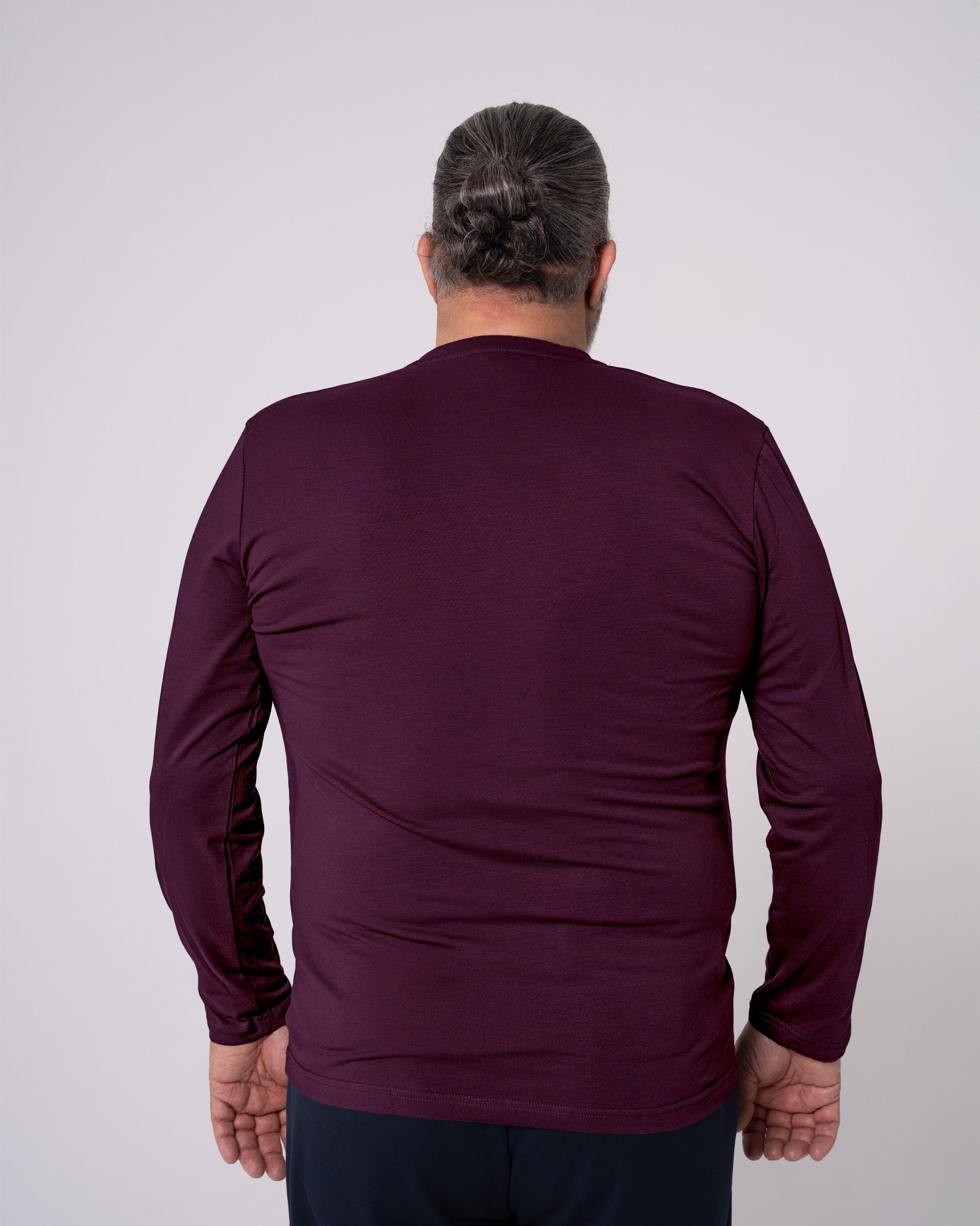 Bordo Uzun Kollu Tişört