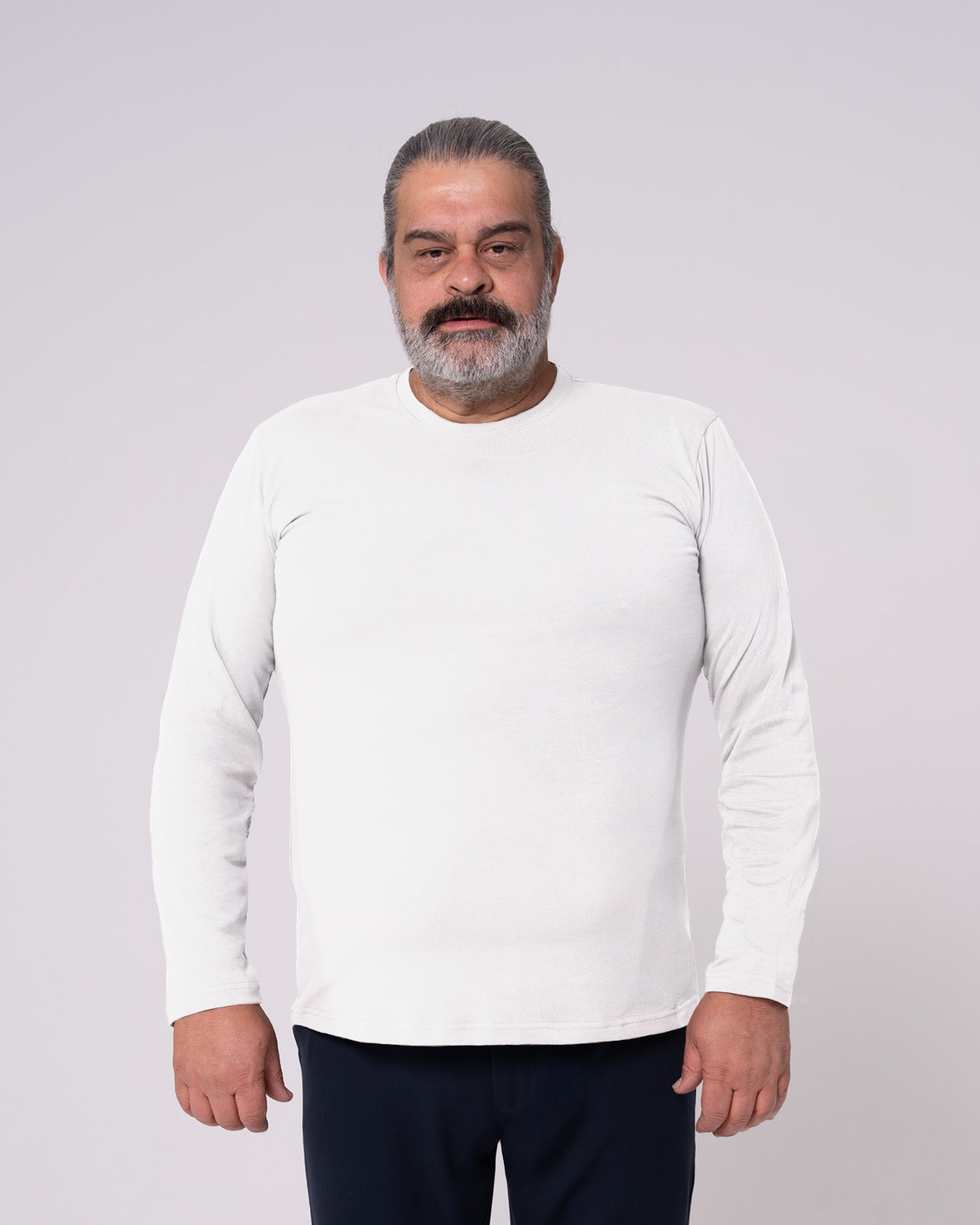 Beyaz Uzun Kollu Tişört