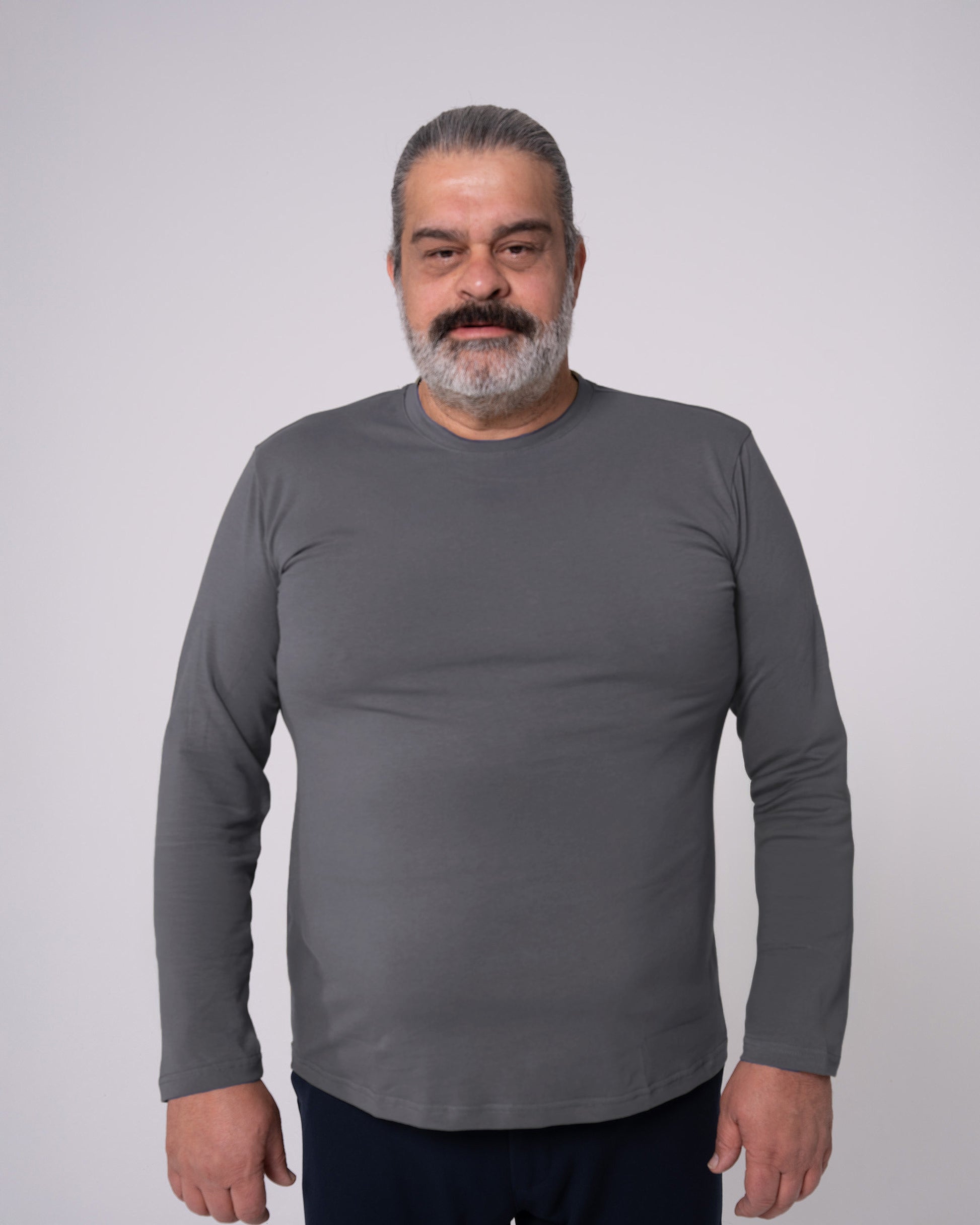 Antrasit Uzun Kollu Tişört