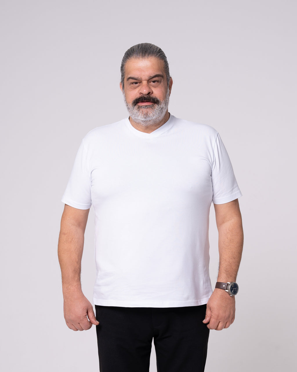 Beyaz V Yaka Tişört Craftlabel