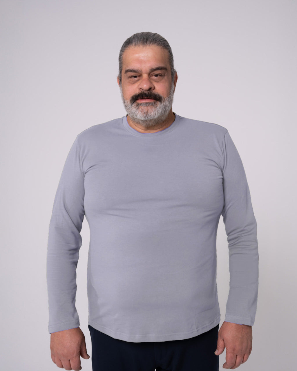 Gri Uzun Kollu Tişört Craftlabel