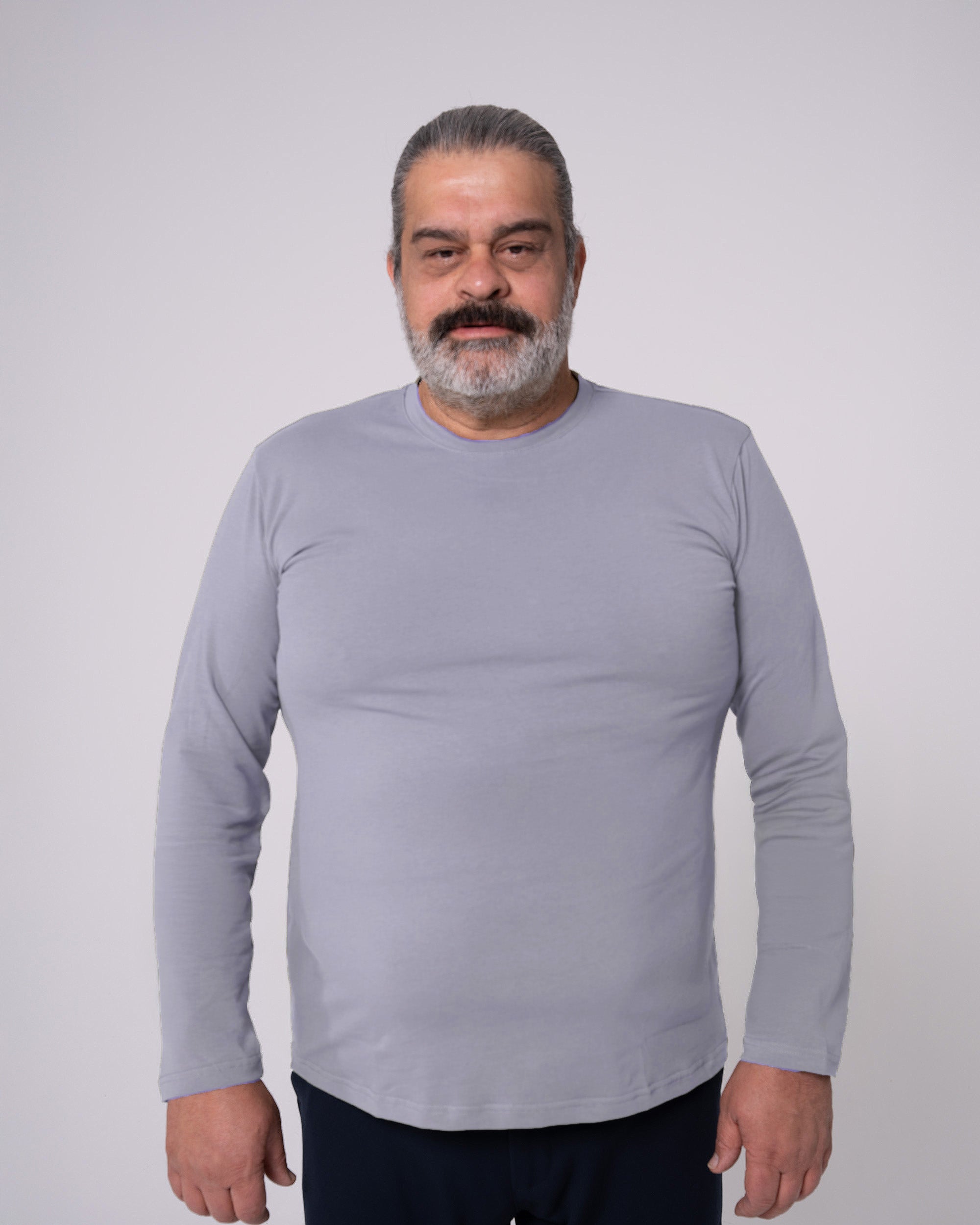 Gri Uzun Kollu Tişört
