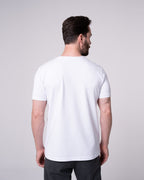 Beyaz Bisiklet Yaka Tişört Craftlabel