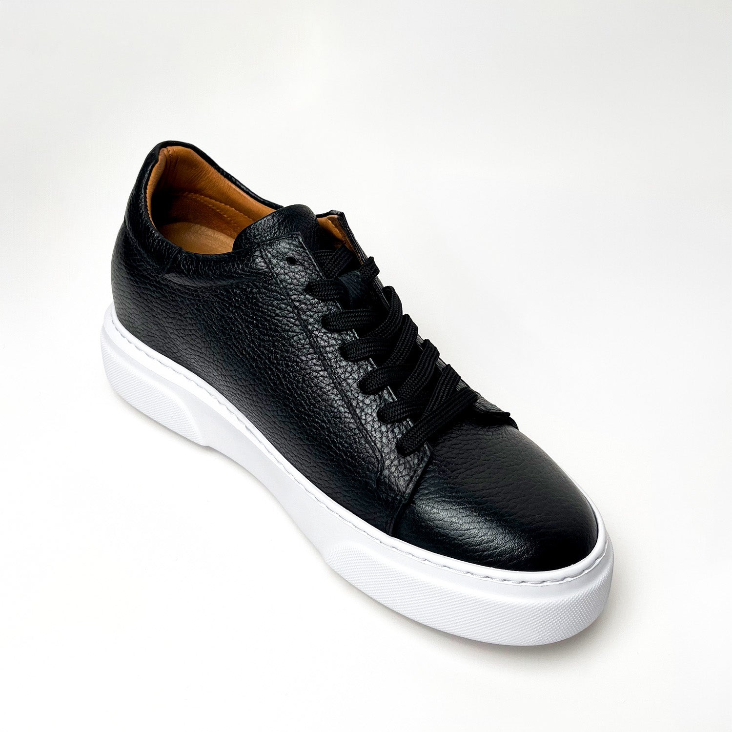 Siyah - Beyaz Elevation Deri Sneaker