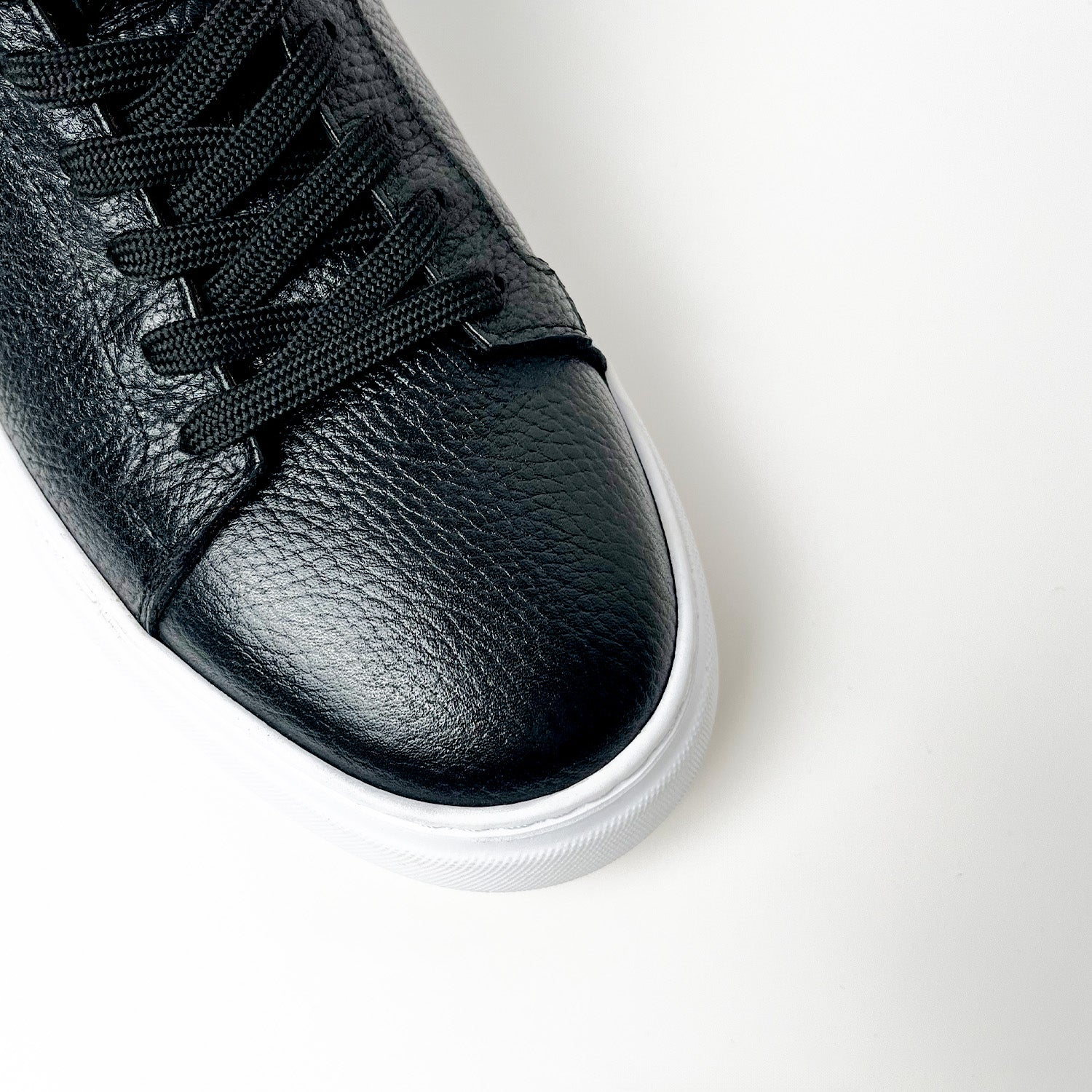 Siyah - Beyaz Elevation Deri Sneaker