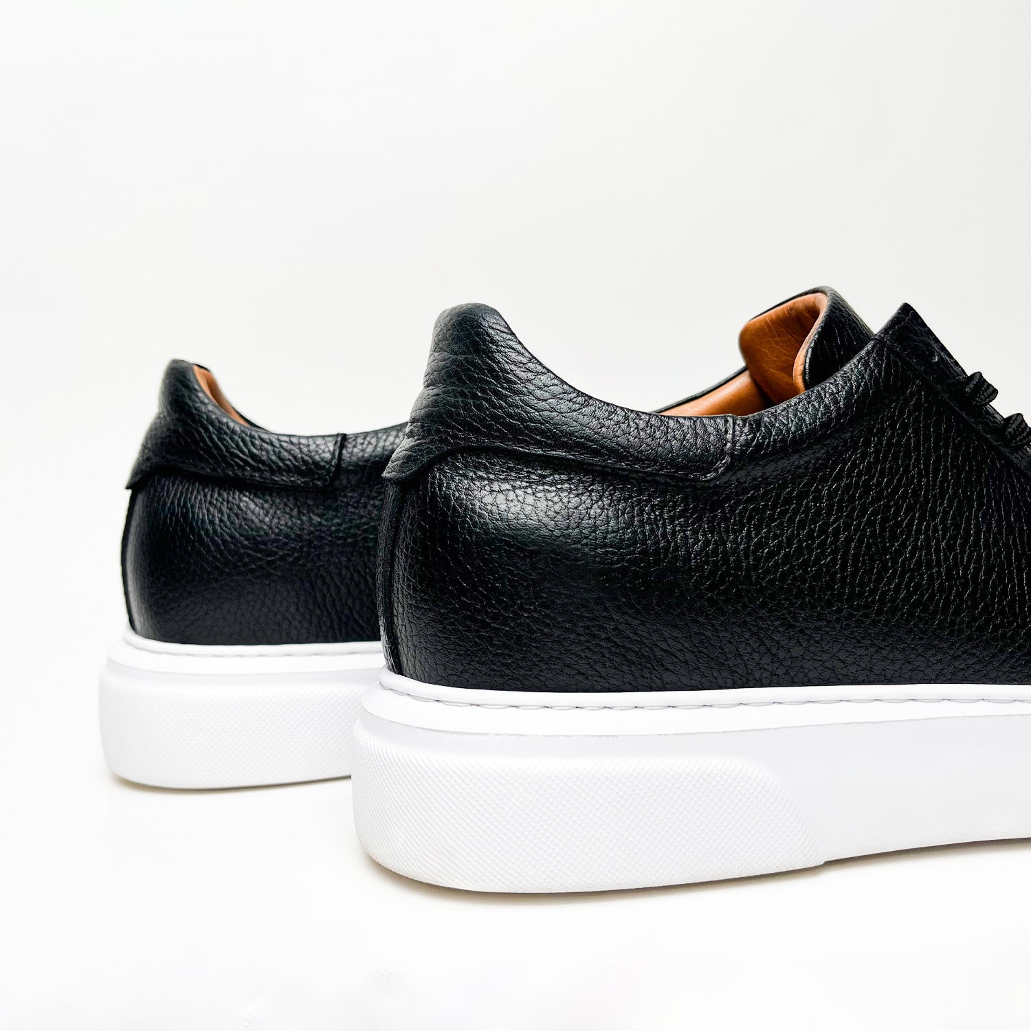 Siyah - Beyaz Elevation Deri Sneaker