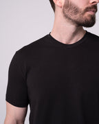 Siyah Bisiklet Yaka Tişört Craftlabel