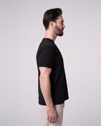 Siyah Bisiklet Yaka Tişört Craftlabel