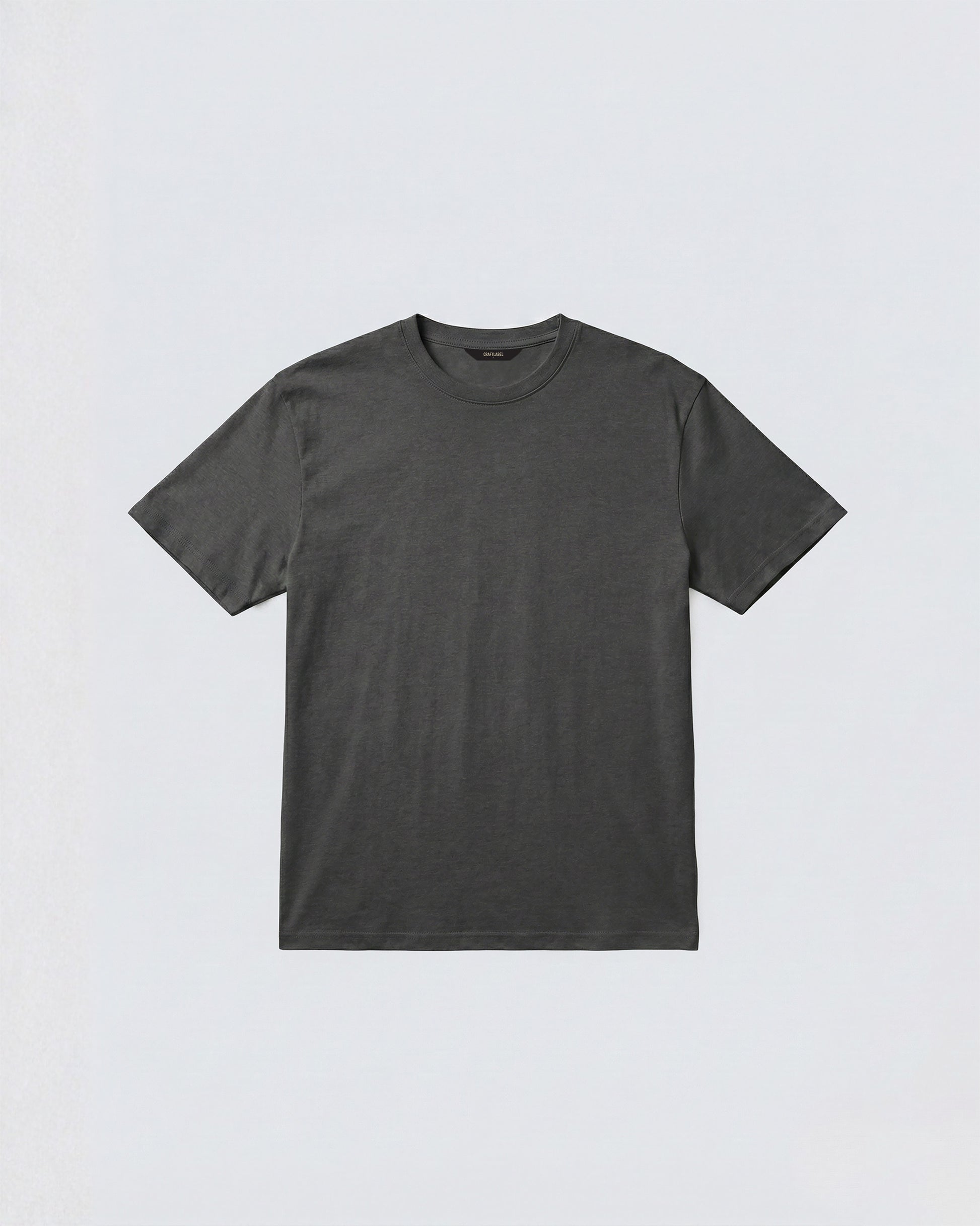 Antrasit Bisiklet Yaka Tişört Craftlabel