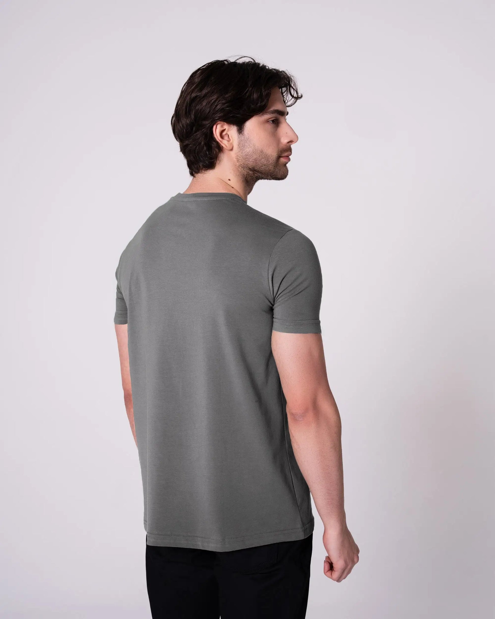 Antrasit V Yaka Tişört Craftlabel