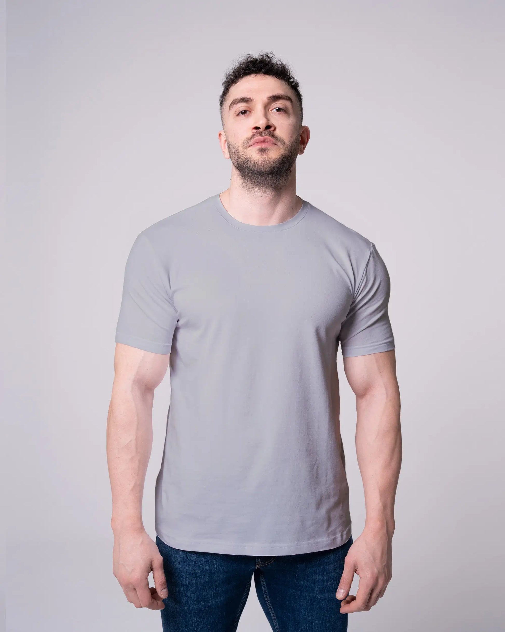 Gri Bisiklet Yaka Tişört Craftlabel