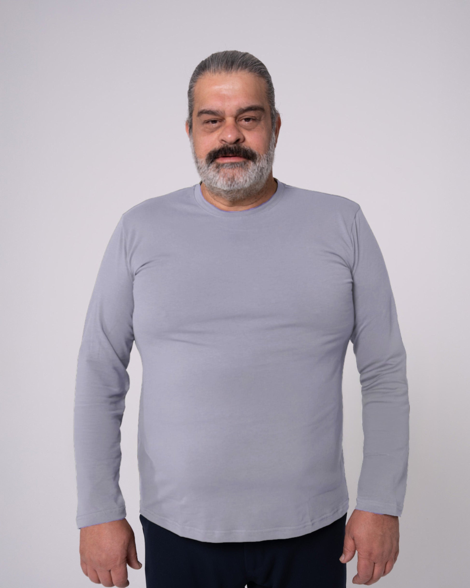 Gri Uzun Kollu Tişört Craftlabel