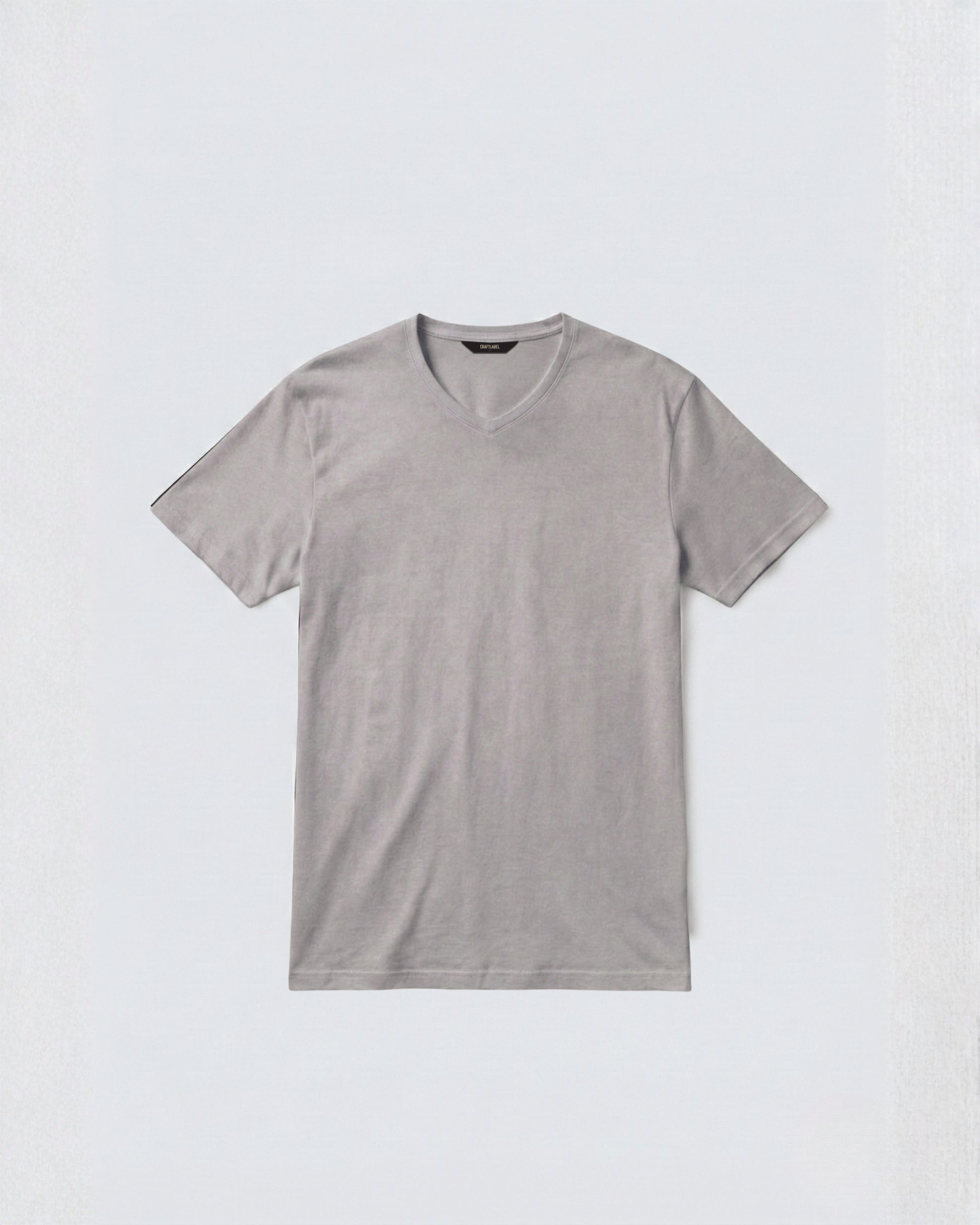 Gri V Yaka Tişört Craftlabel