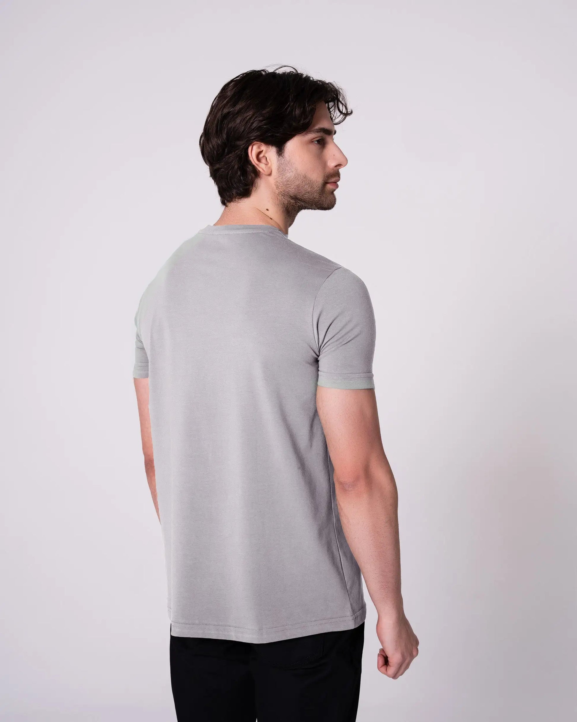 Gri V Yaka Tişört Craftlabel
