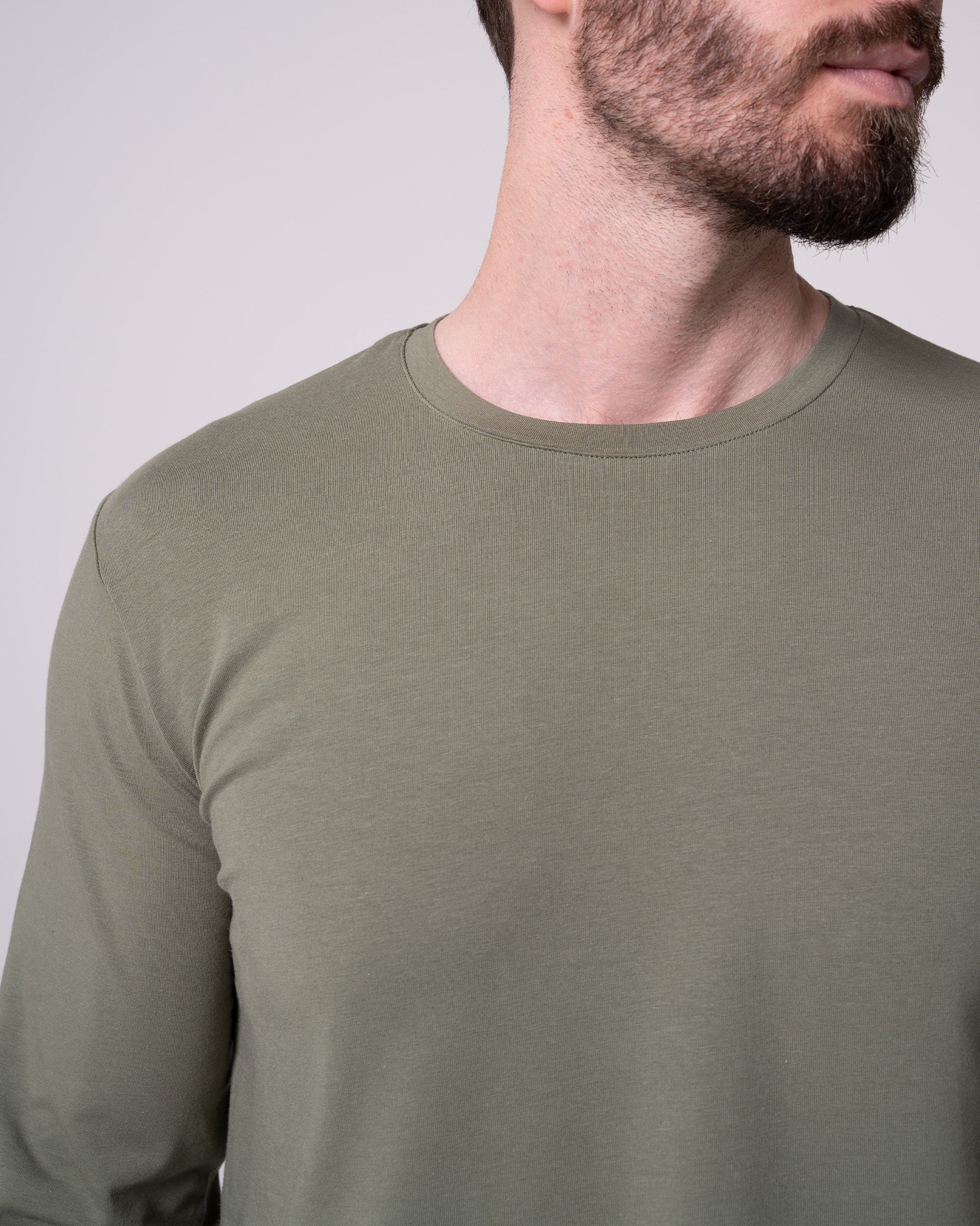 Haki Uzun Kollu Tişört Craftlabel