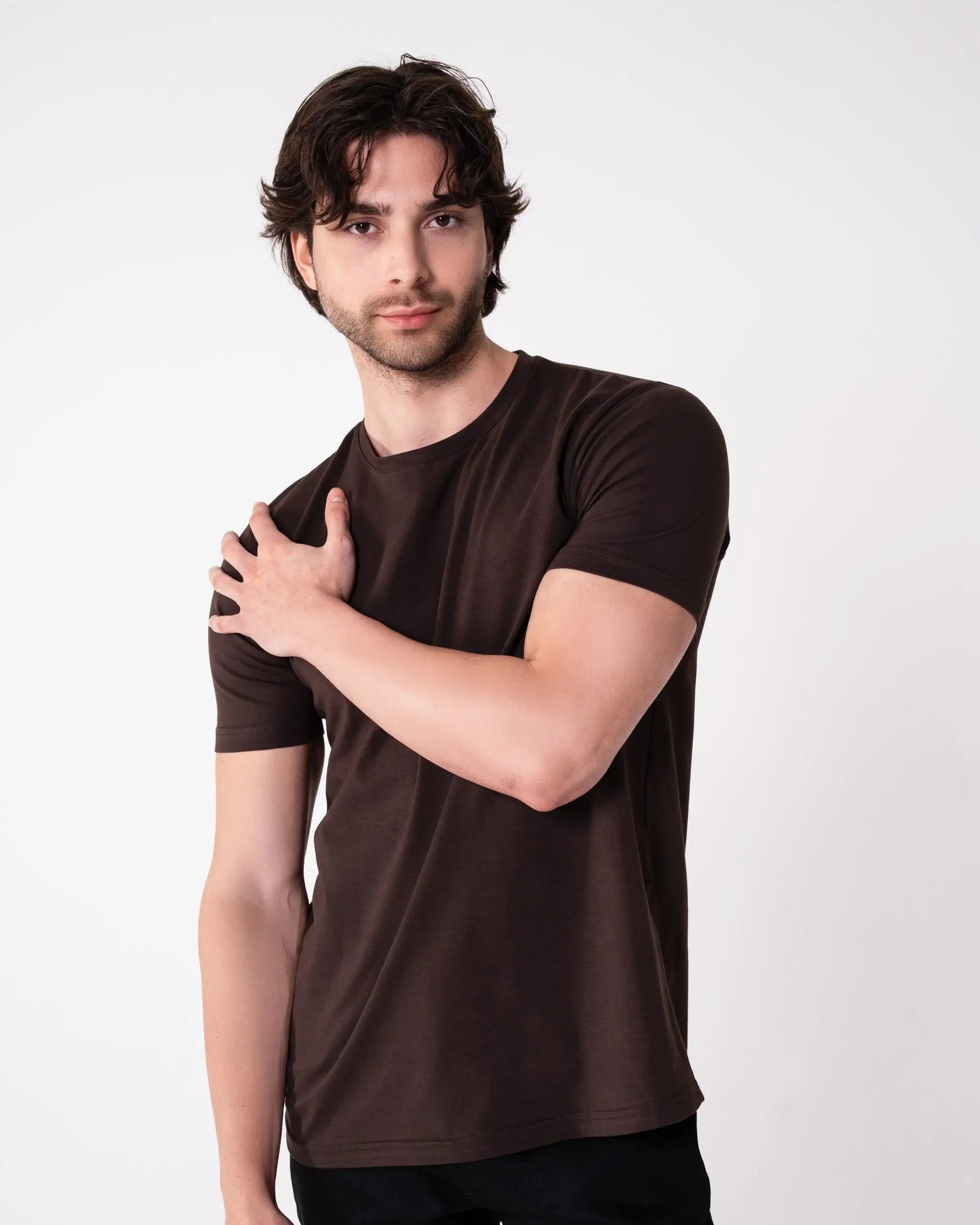 Kahverengi Bisiklet Yaka Tişört Craftlabel