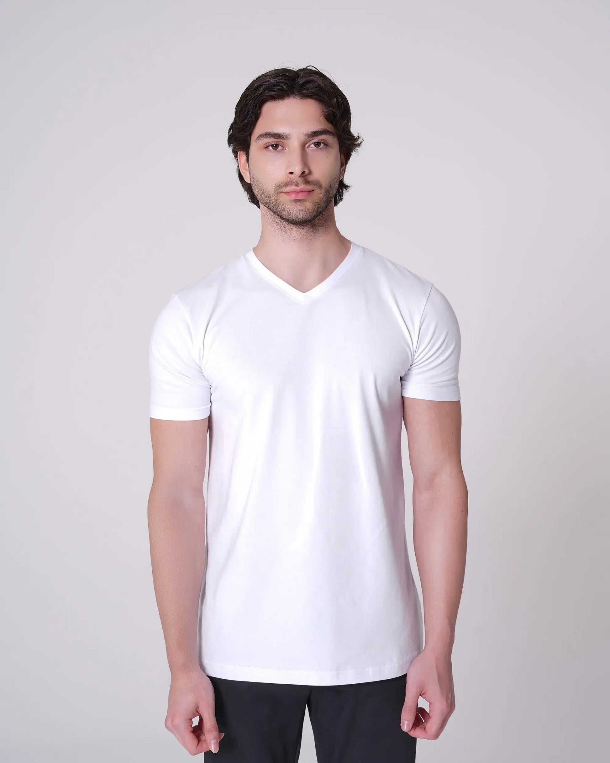 Beyaz V Yaka Tişört Craftlabel